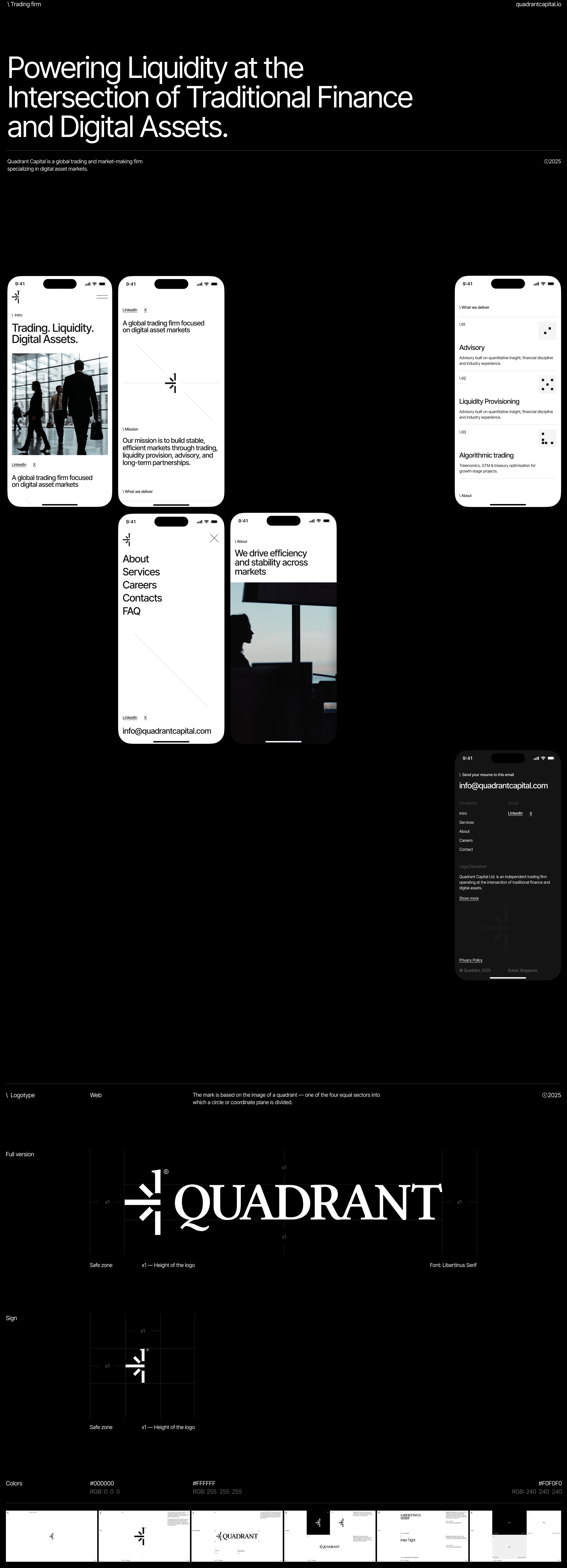 Quadrant Сapital — Изображение №1 — Интерфейсы, Брендинг на Dprofile