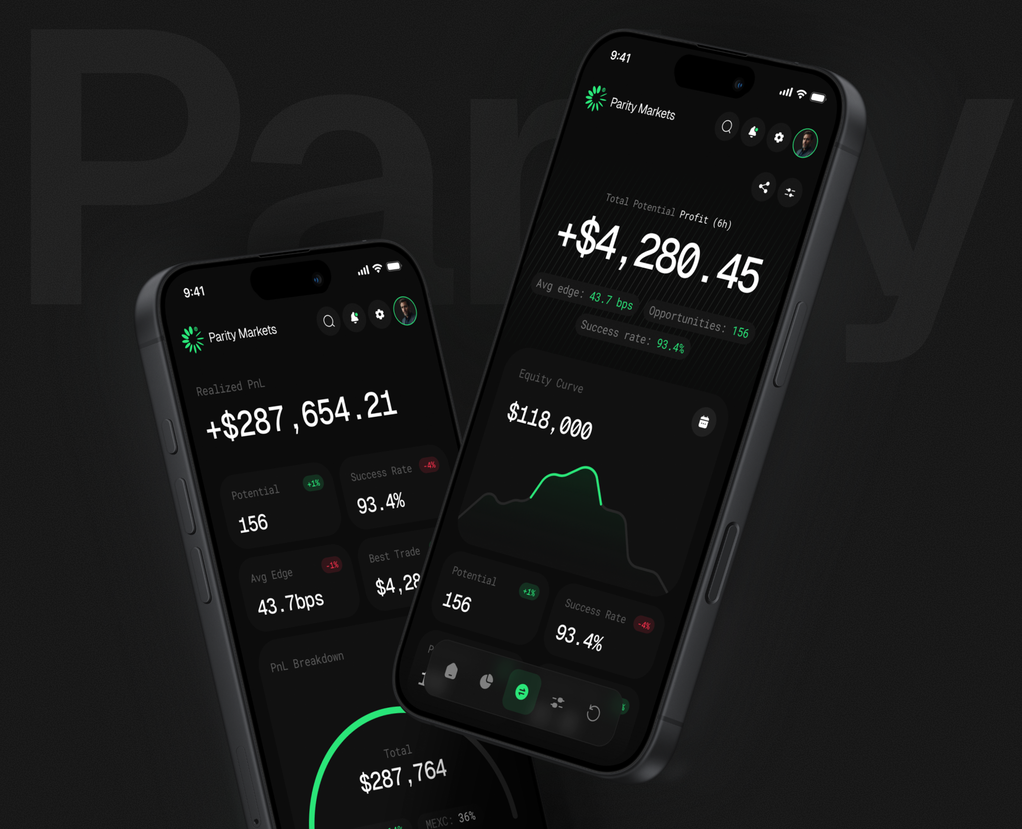 Parity Markets — Интерфейсы, Брендинг на Dprofile