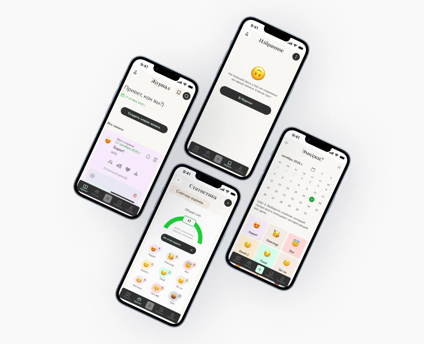 Mood Diary — ваш персональный дневник настроения — Изображение №1 — Интерфейсы на Dprofile