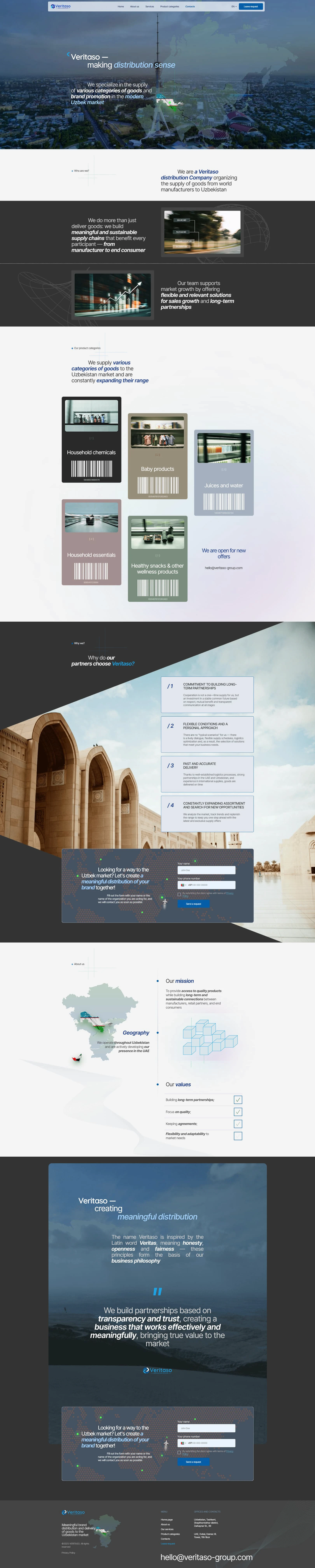 Девелопмент в Узбекистане — veritaso-group.com — Изображение №1 — Интерфейсы, Брендинг на Dprofile