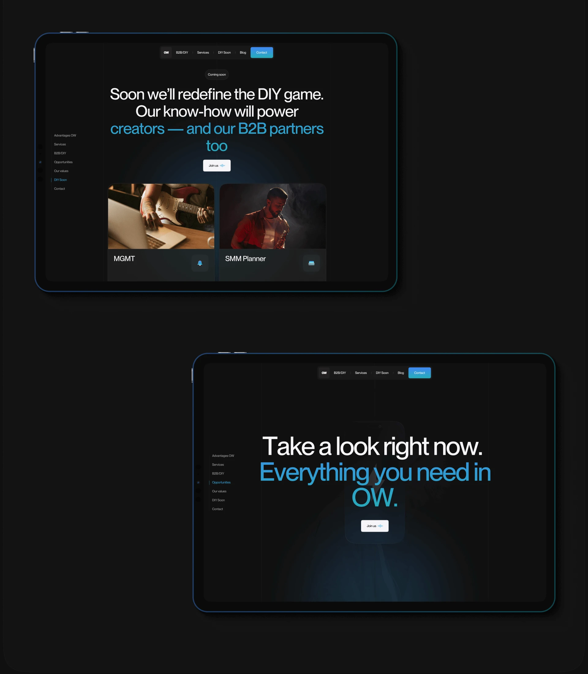 OW | WEB. — Изображение №10 — Интерфейсы, Анимация на Dprofile