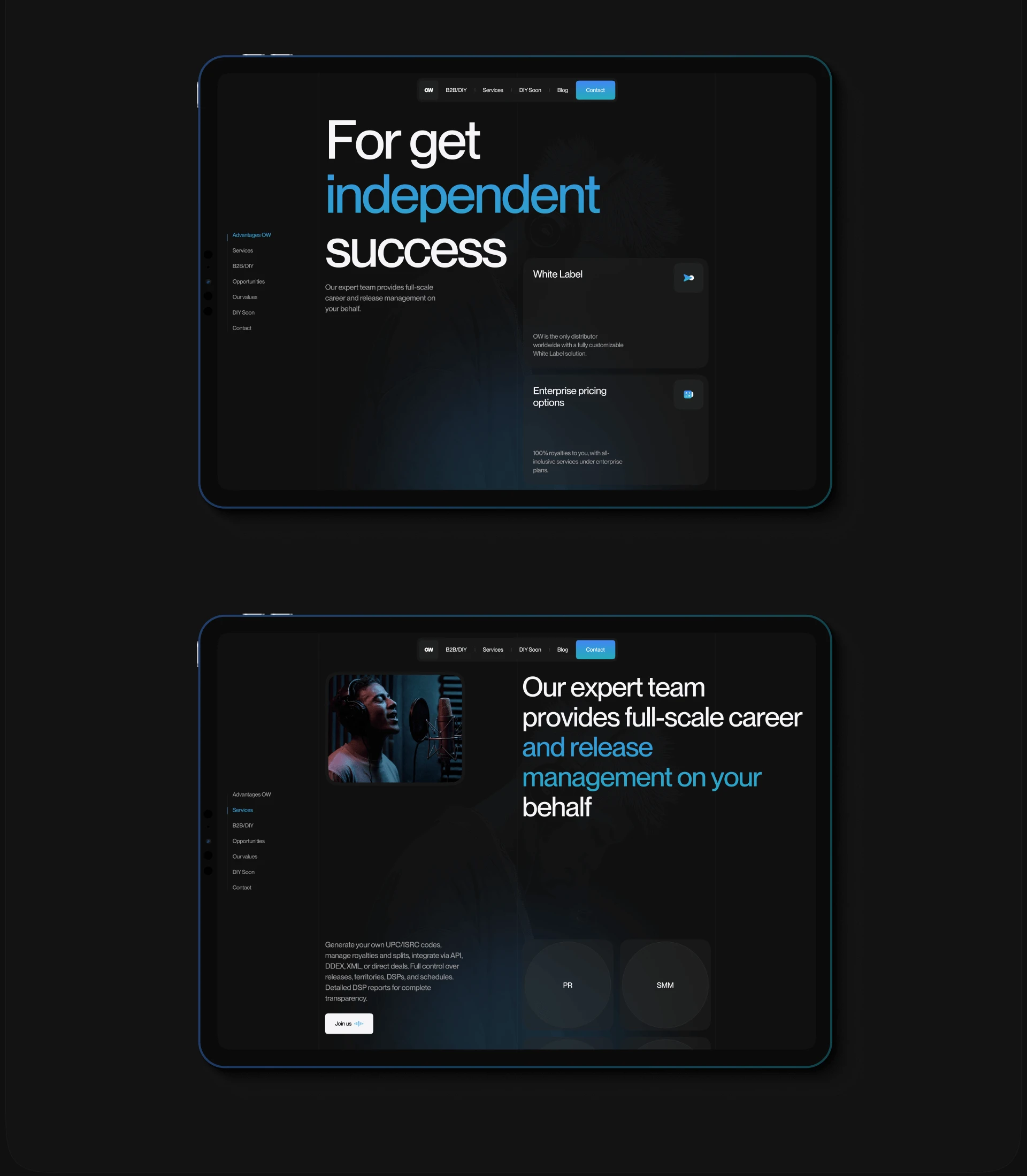 OW | WEB. — Изображение №7 — Интерфейсы, Анимация на Dprofile