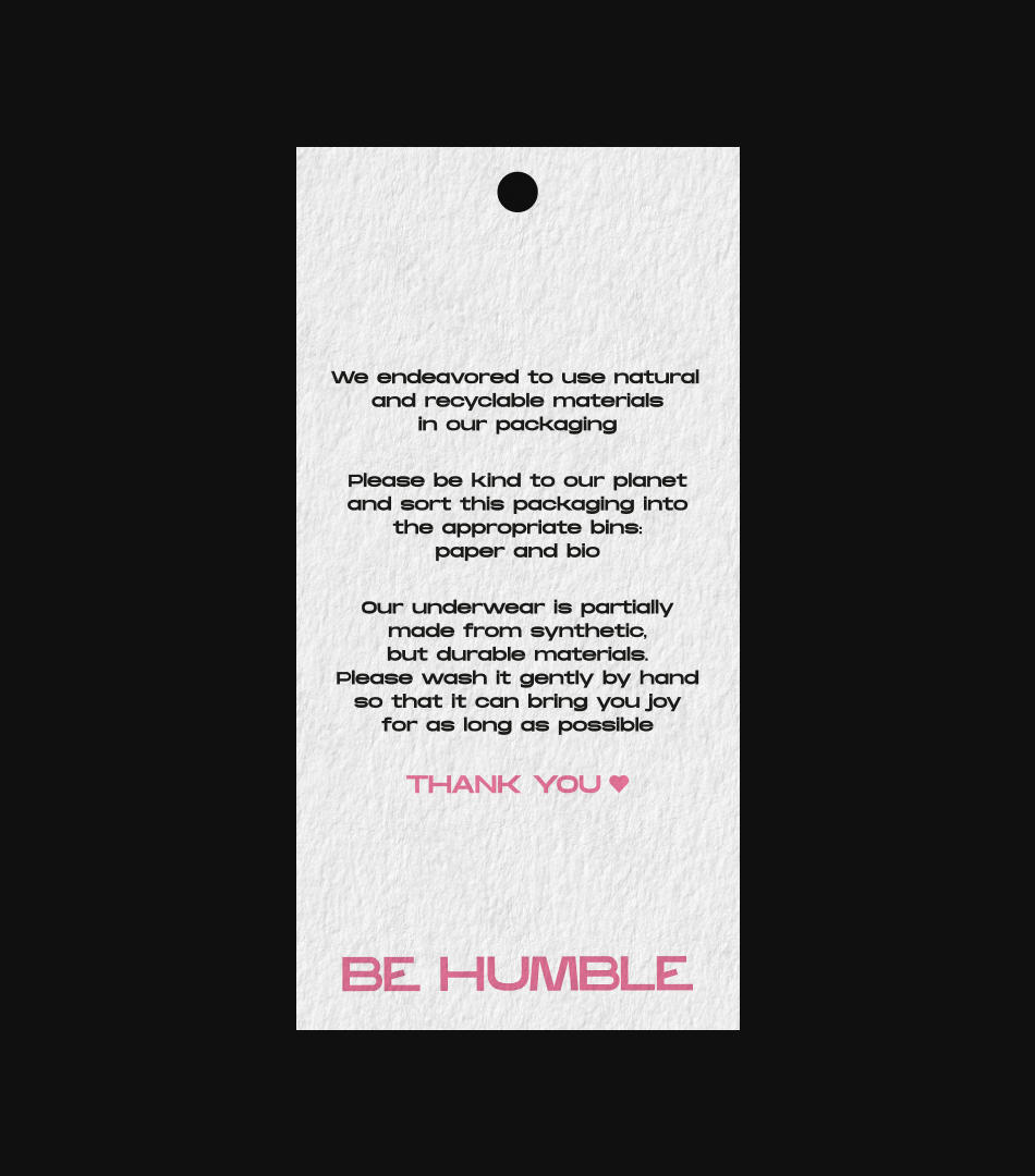 BE HUMBLE | бренд женского белья — Изображение №26 — Брендинг на Dprofile