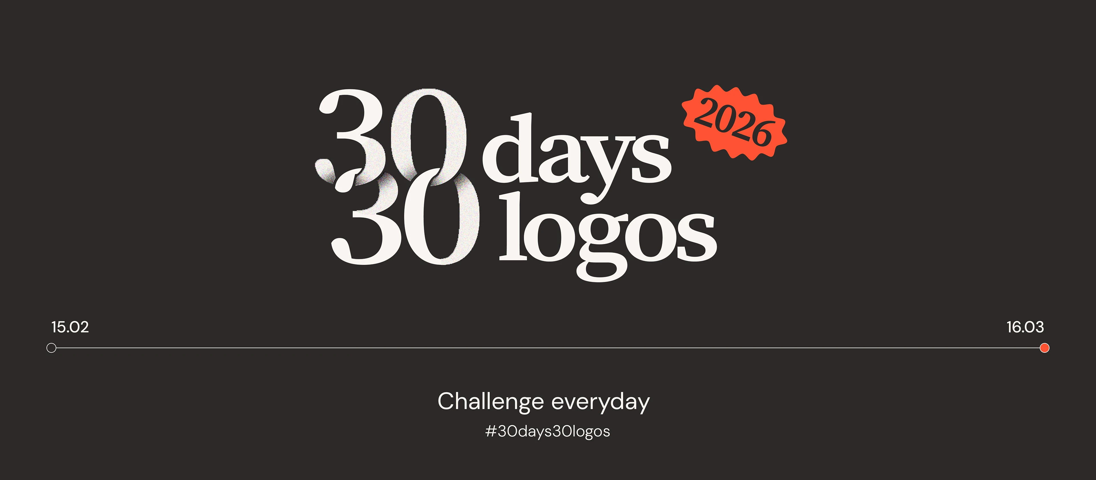 Logo Challenge 2026 | 30days30logos — Изображение №1 — Брендинг, Графика на Dprofile