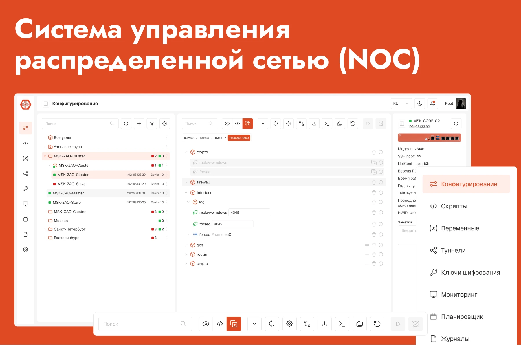 Cистема управления распределенной сетью  (NOC / Network Operations Center) — Изображение №1 — Интерфейсы на Dprofile