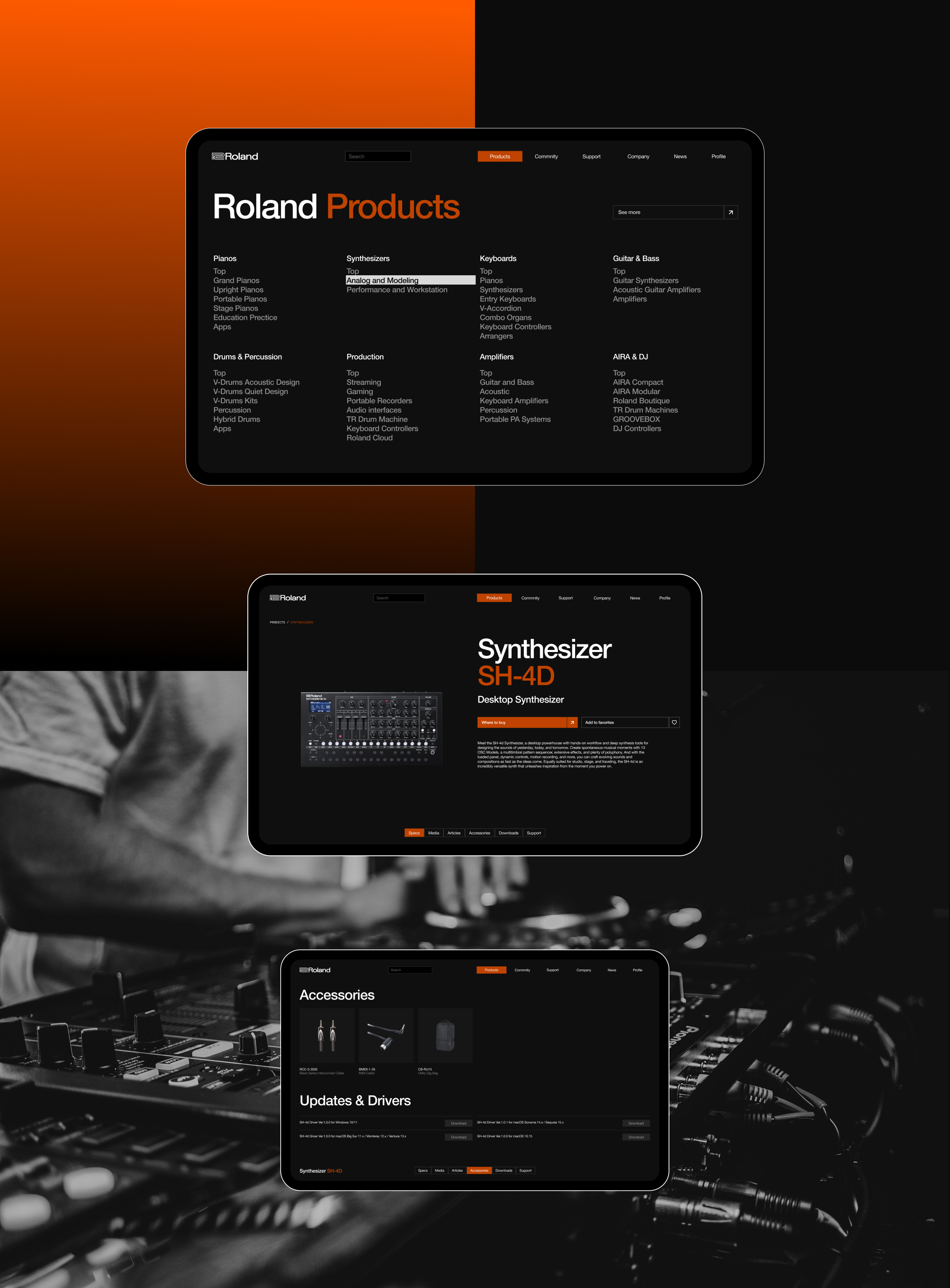 Редизайн сайта Roland — Изображение №11 — Интерфейсы на Dprofile