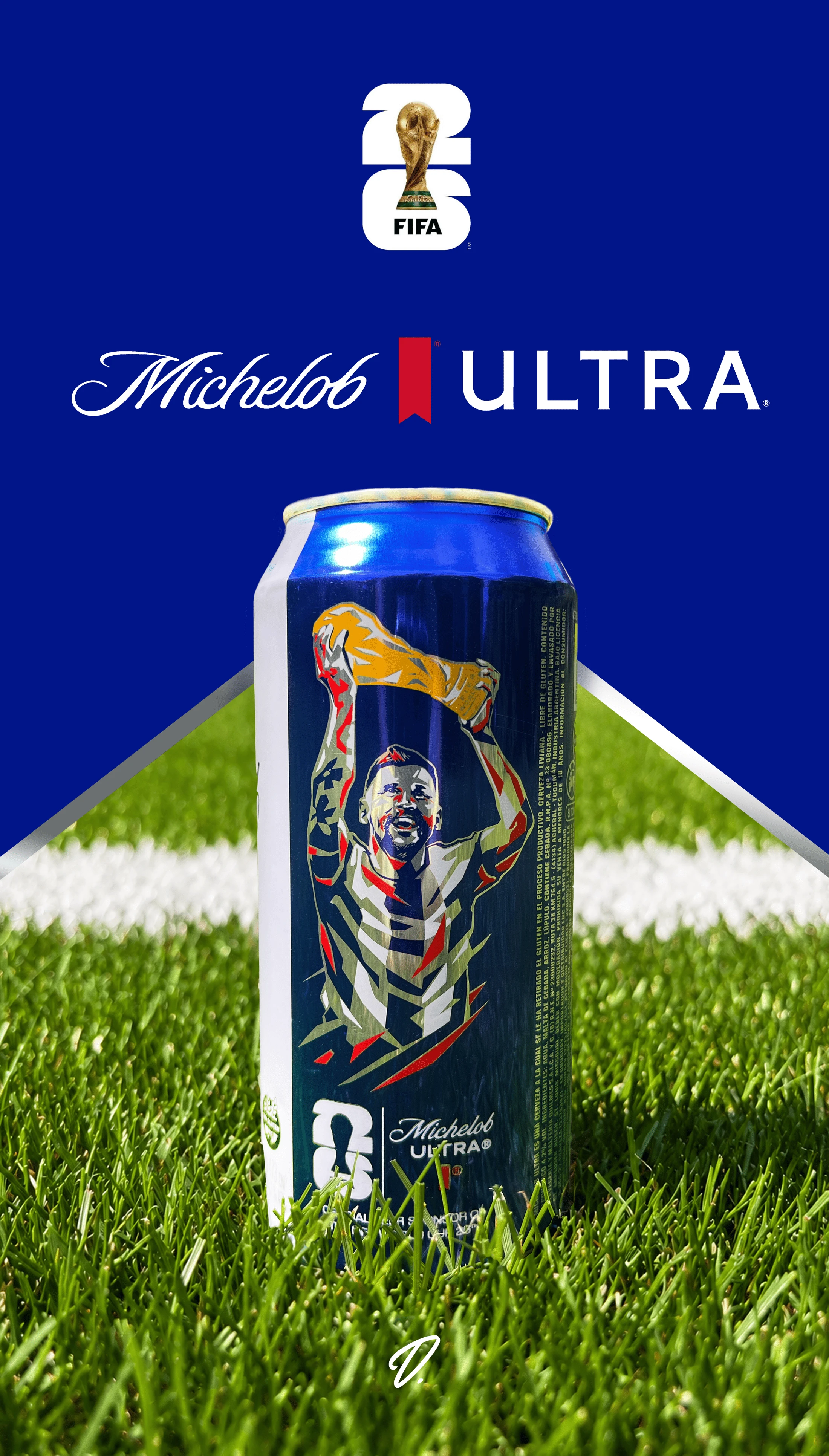 2026 FIFA World Cup x Michelob Ultra — лимитированная серия банок с Лионелем Месси — Изображение №1 — Иллюстрация, Промдизайн на Dprofile