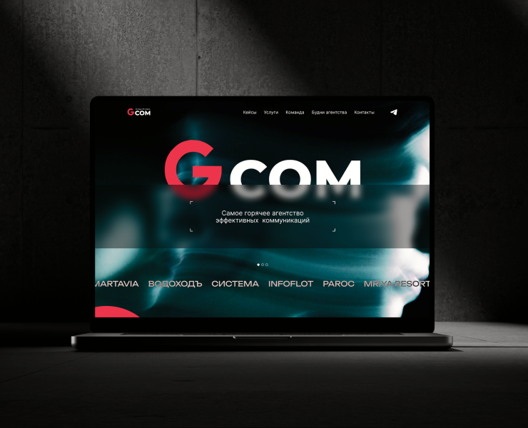 G-com: Сайт для коммуникационного агентства — Интерфейсы, Брендинг на Dprofile