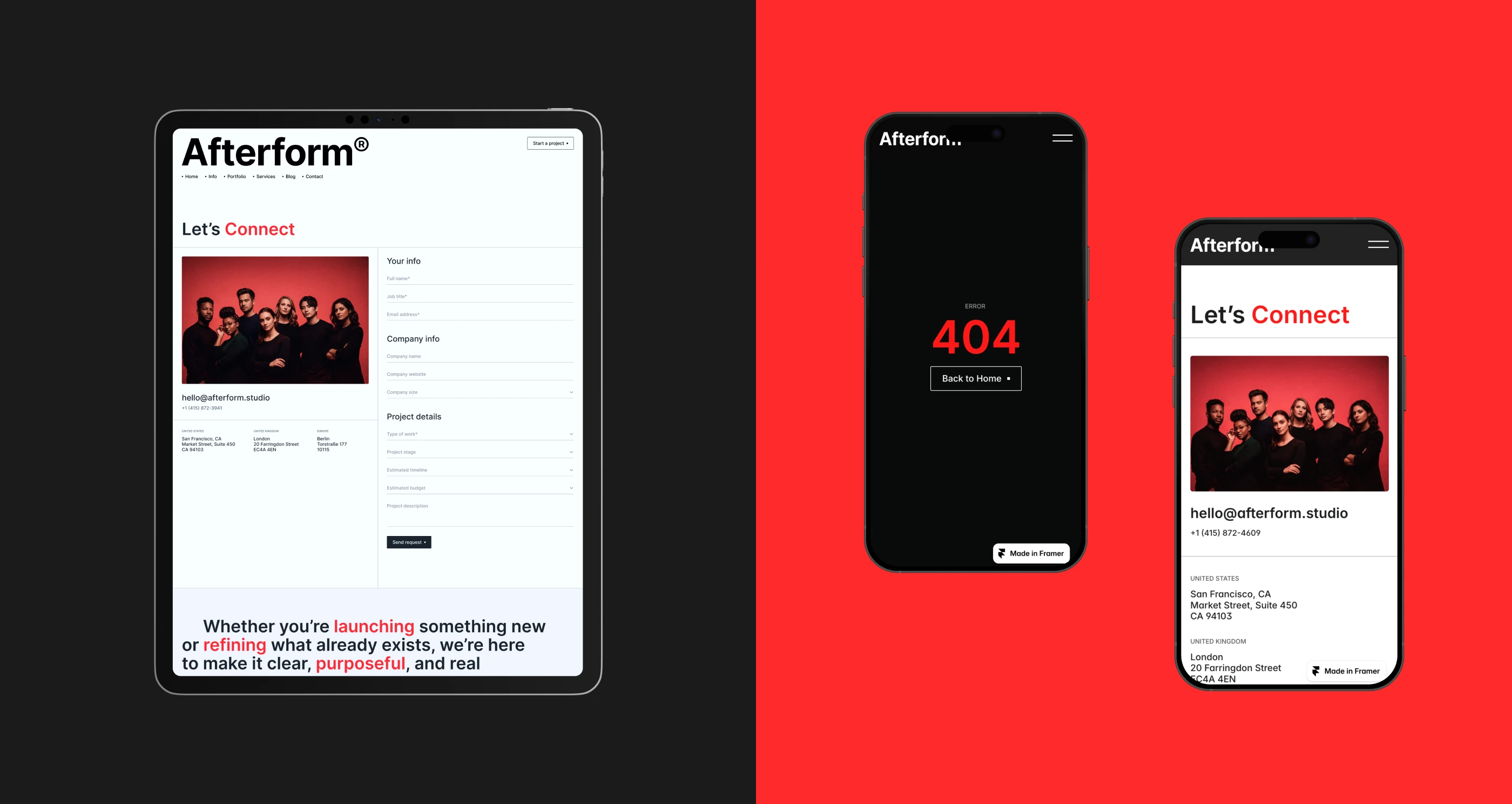 Afterform - Framer шаблон для digital-студий — Изображение №14 — Интерфейсы, Брендинг на Dprofile
