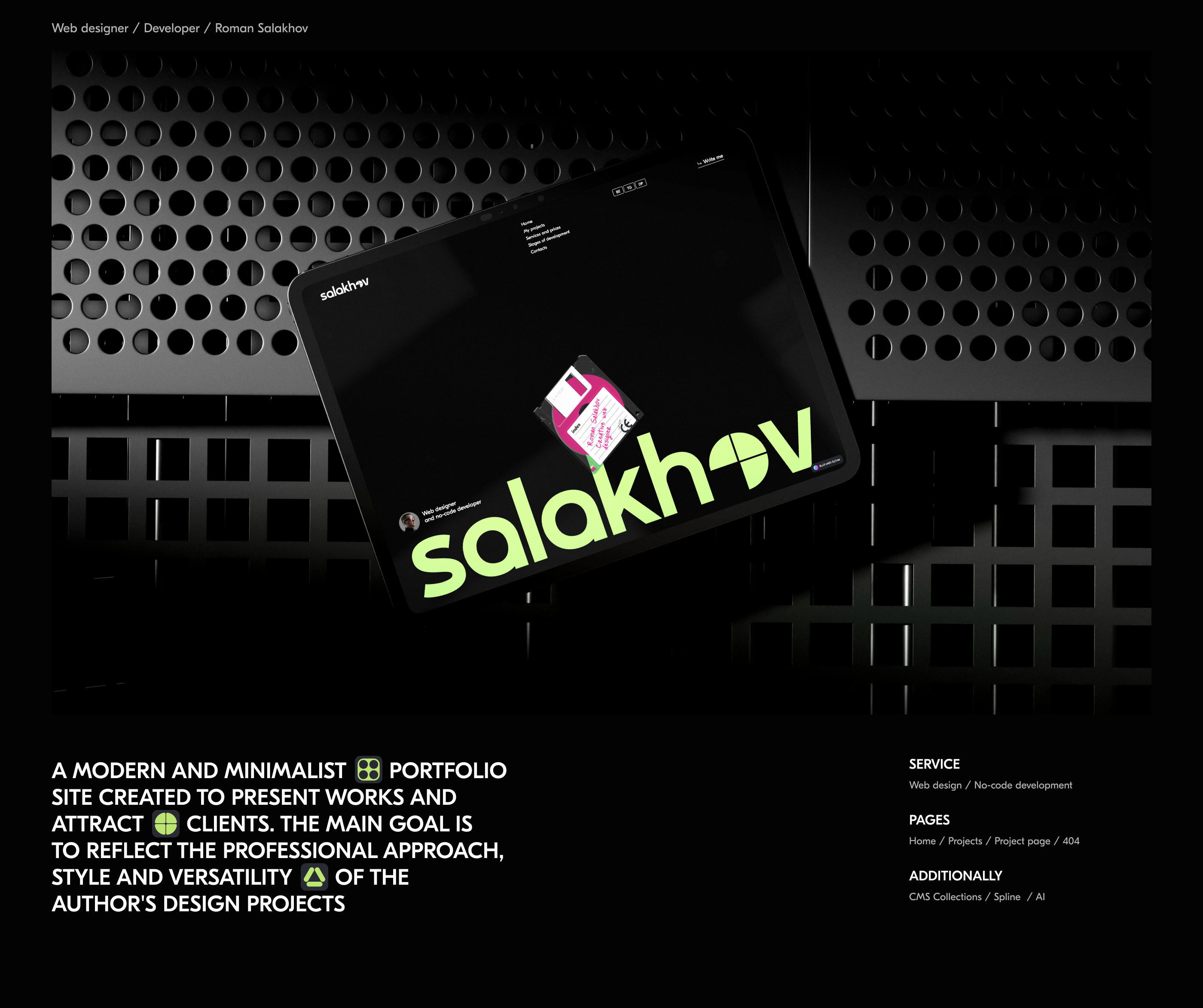 Роман Салахов - Портфолио веб-дизайнера (Taptop)) — Изображение №1 — Интерфейсы, Брендинг на Dprofile