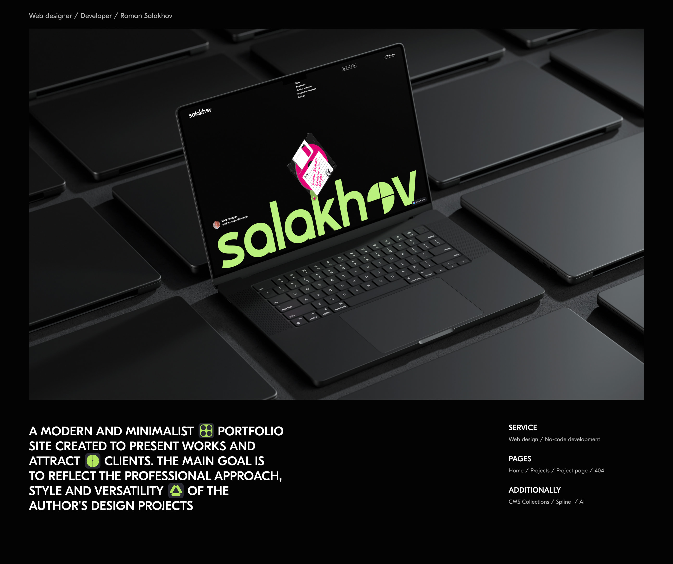 Роман Салахов - Портфолио веб-дизайнера (Taptop)) — Изображение №1 — Интерфейсы, Брендинг на Dprofile