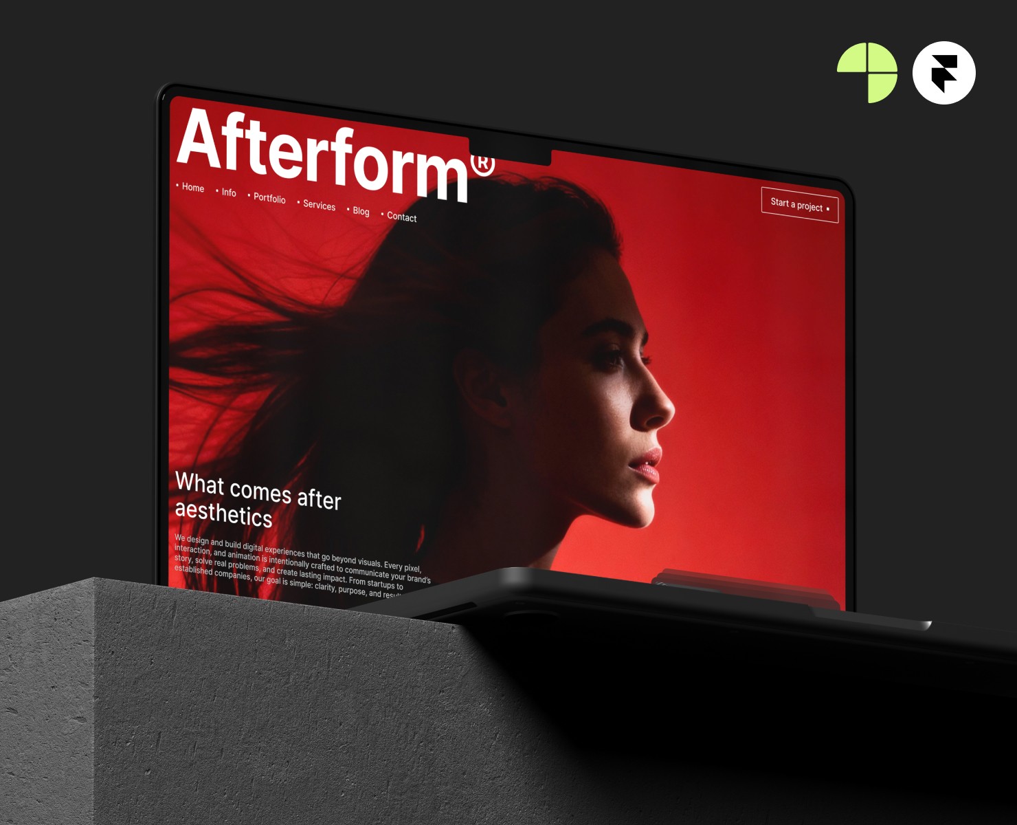 Afterform - Framer шаблон для digital-студий на Dprofile