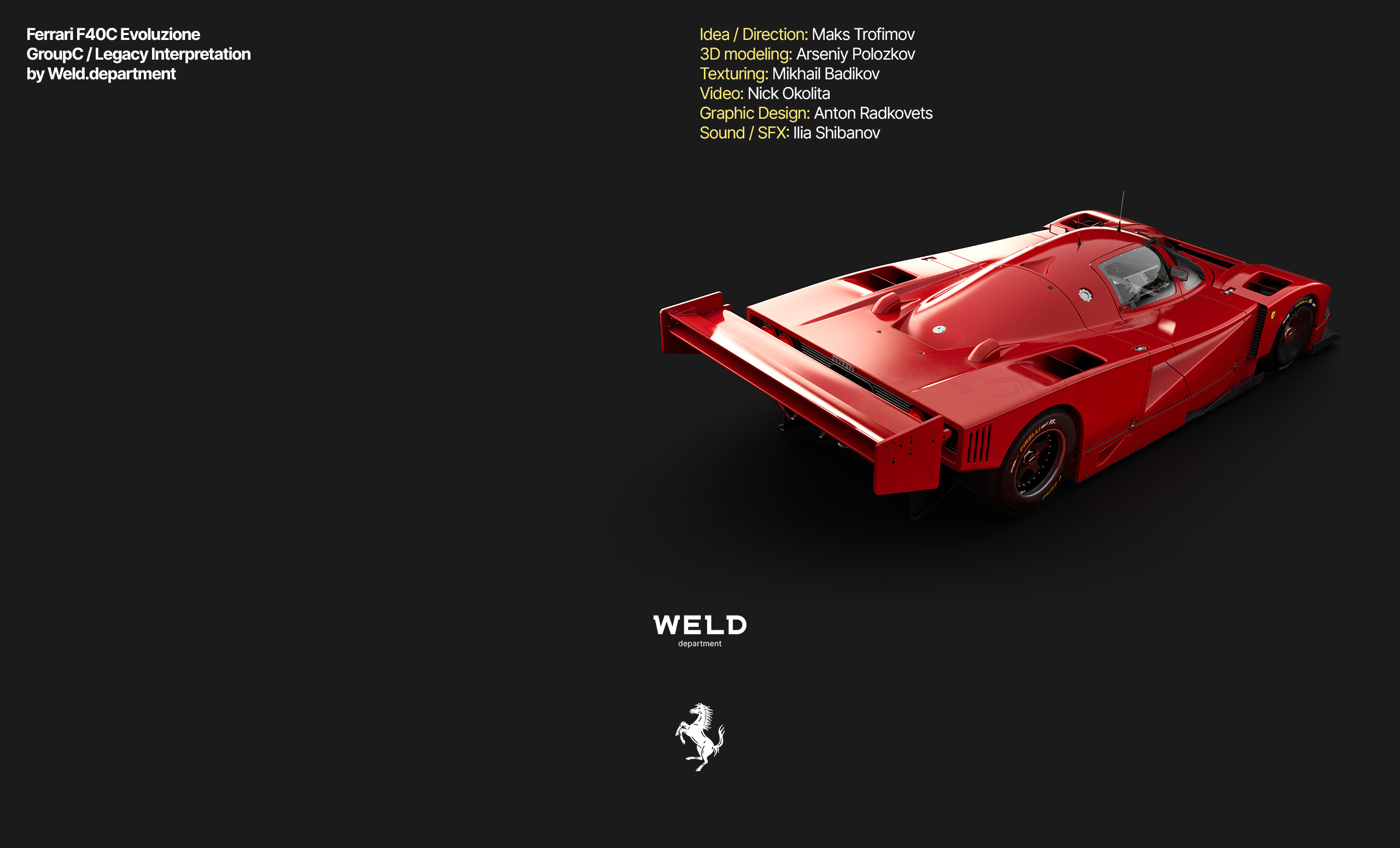 FERRARI F40C EVOLUZIONE — Изображение №26 — 3D, Промдизайн на Dprofile