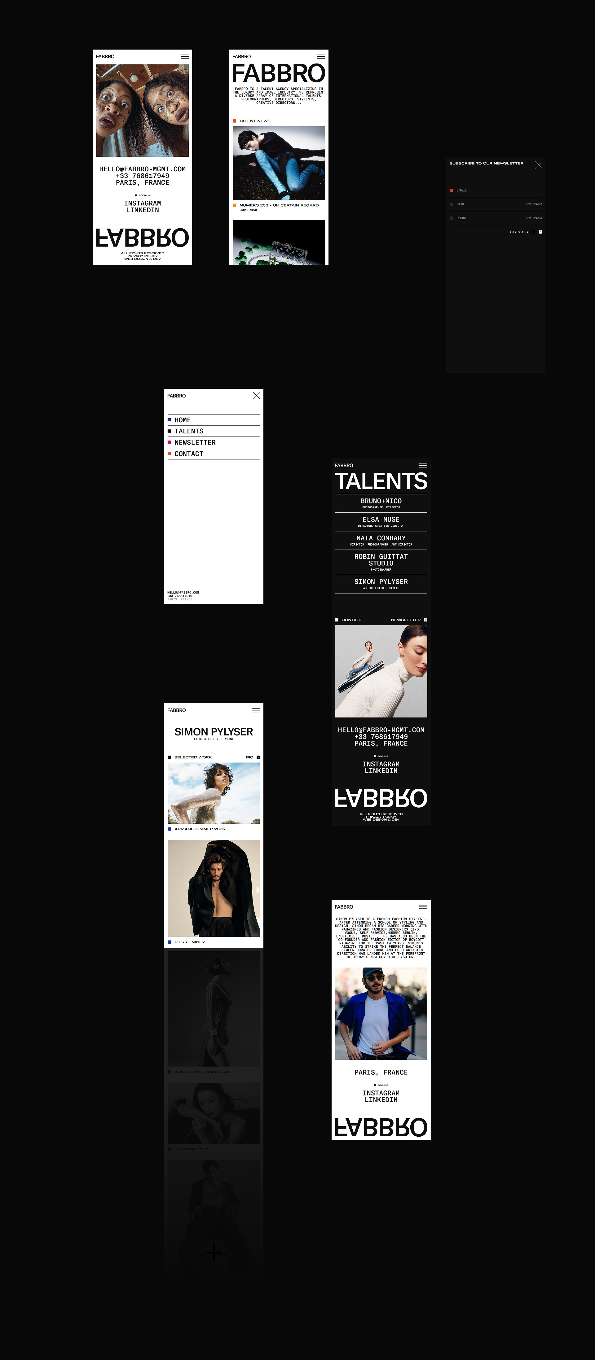 Talent agency — Изображение №6 — Интерфейсы на Dprofile