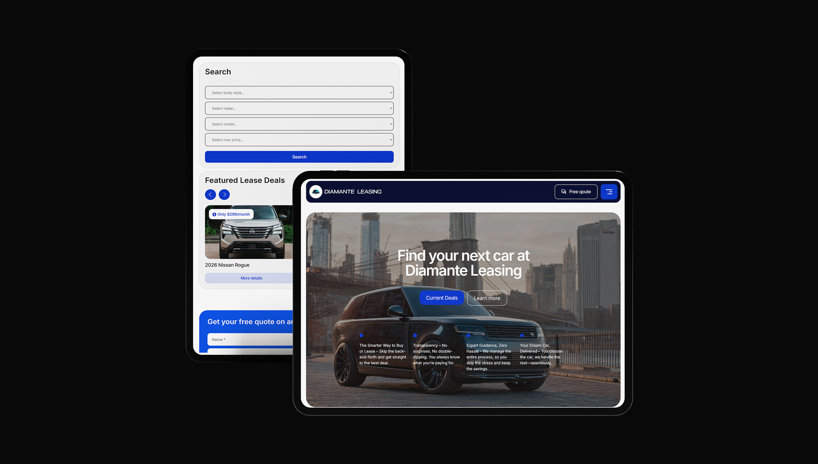 Diamante Leasing | Website Redesign 2025 — Изображение №9 — Интерфейсы на Dprofile
