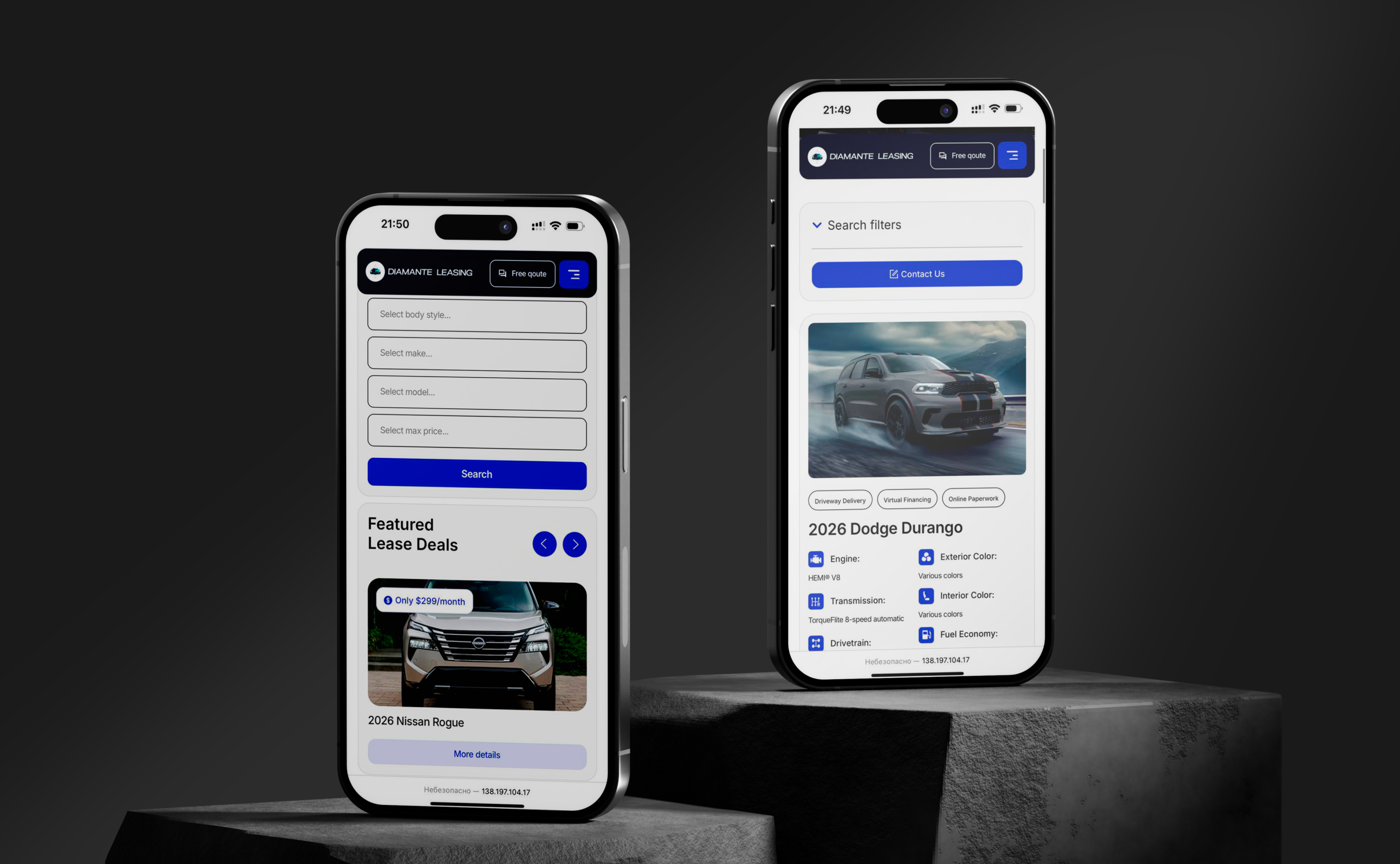 Diamante Leasing | Website Redesign 2025 — Изображение №8 — Интерфейсы на Dprofile