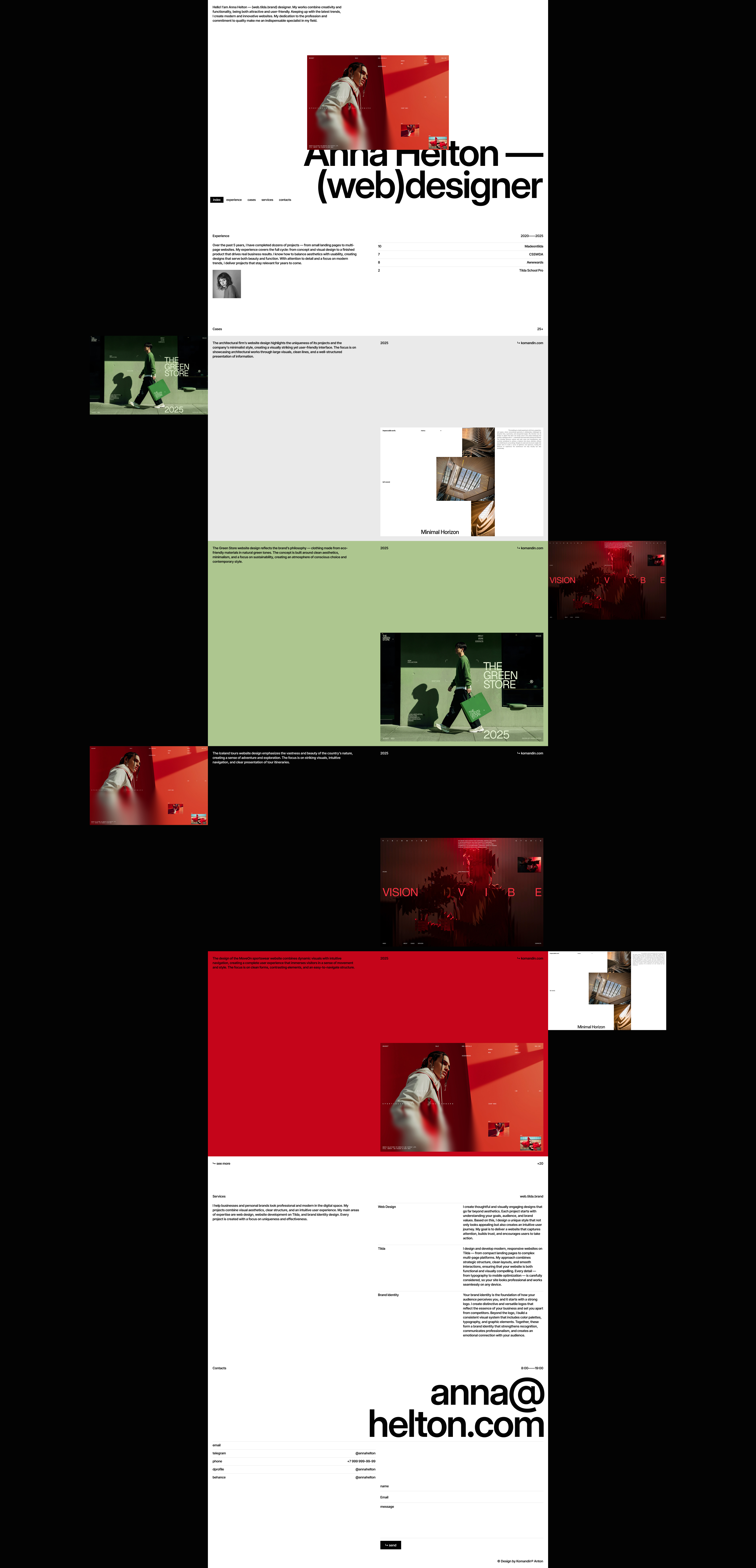 Шаблон сайта-портфолио Anna Helton — Изображение №9 — Интерфейсы на Dprofile