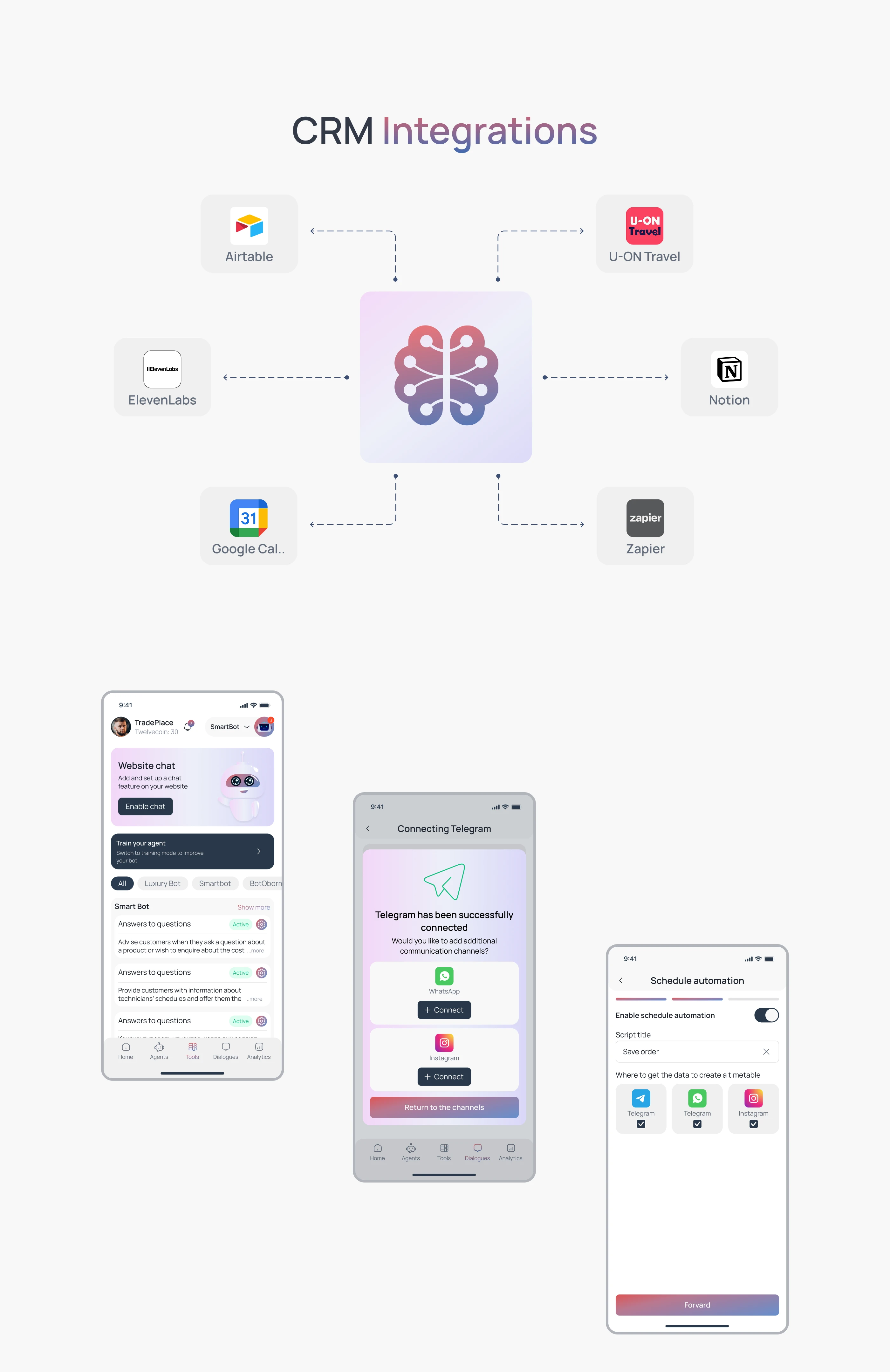 AI Assistant - SaaS, Mobile App, CRM, Chat Bot — Изображение №5 — Интерфейсы, Нейро на Dprofile
