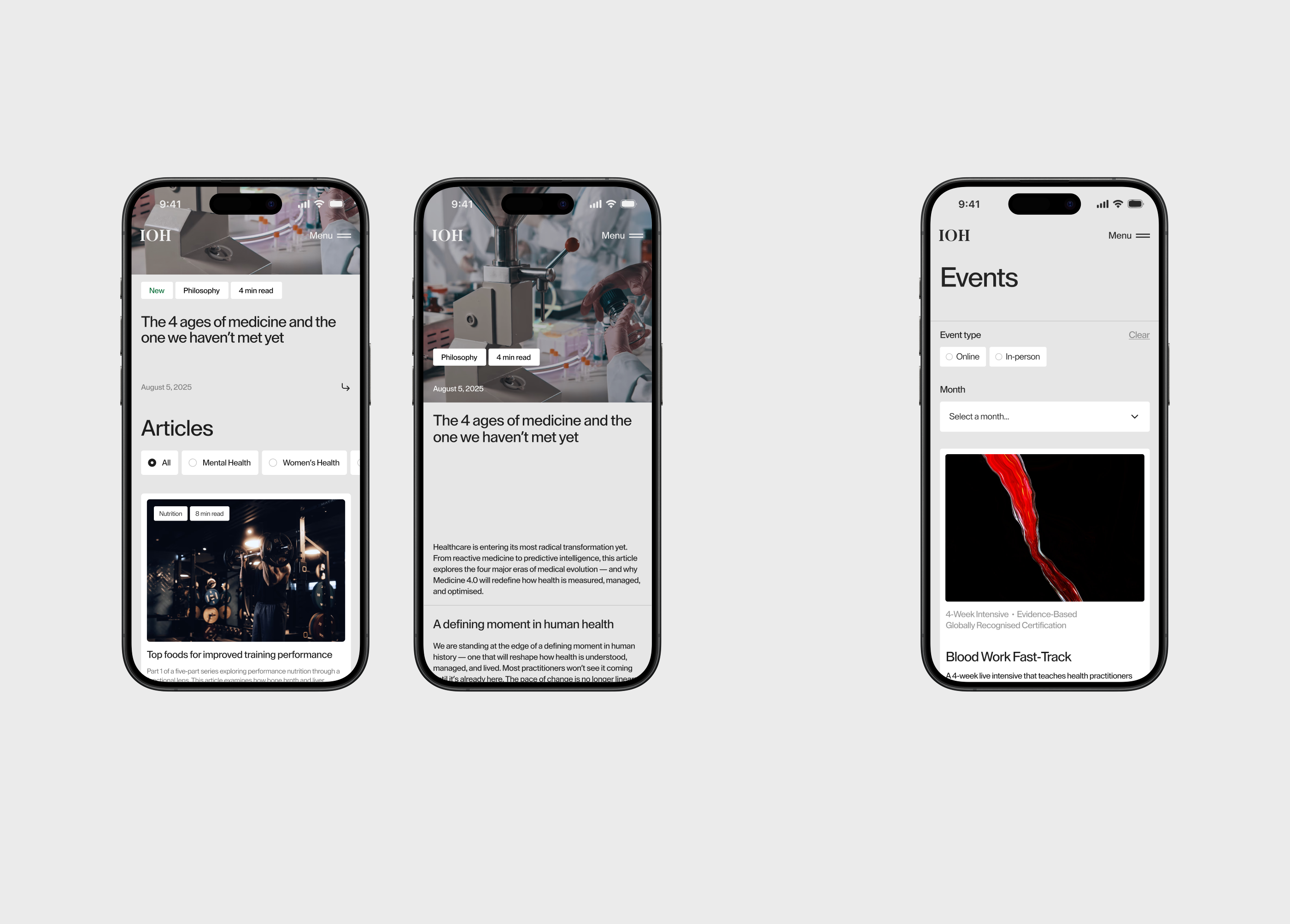 Institute of Health — Изображение №10 — Интерфейсы, Анимация на Dprofile