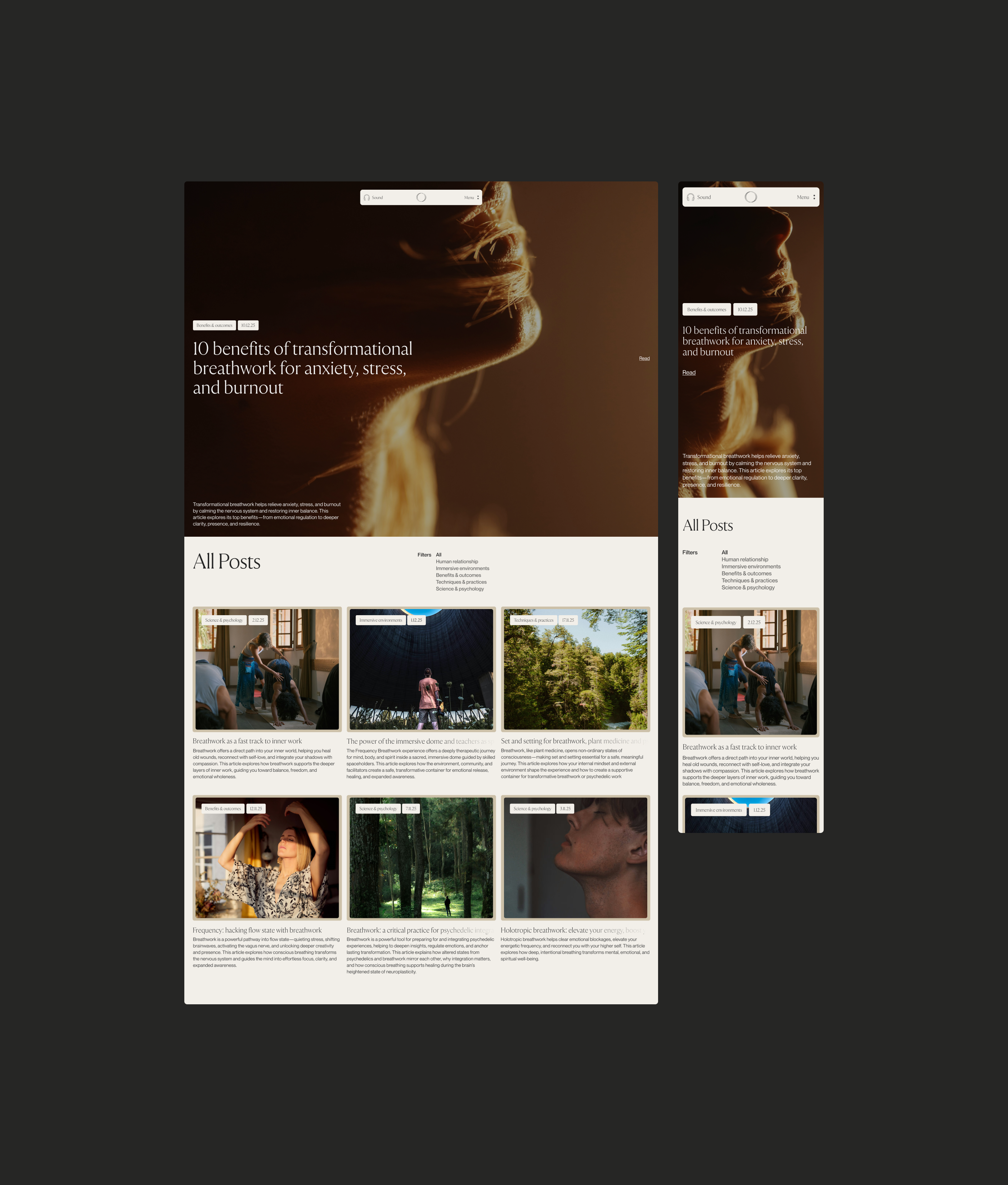 Frequency Breathwork — Изображение №10 — Интерфейсы, Анимация на Dprofile