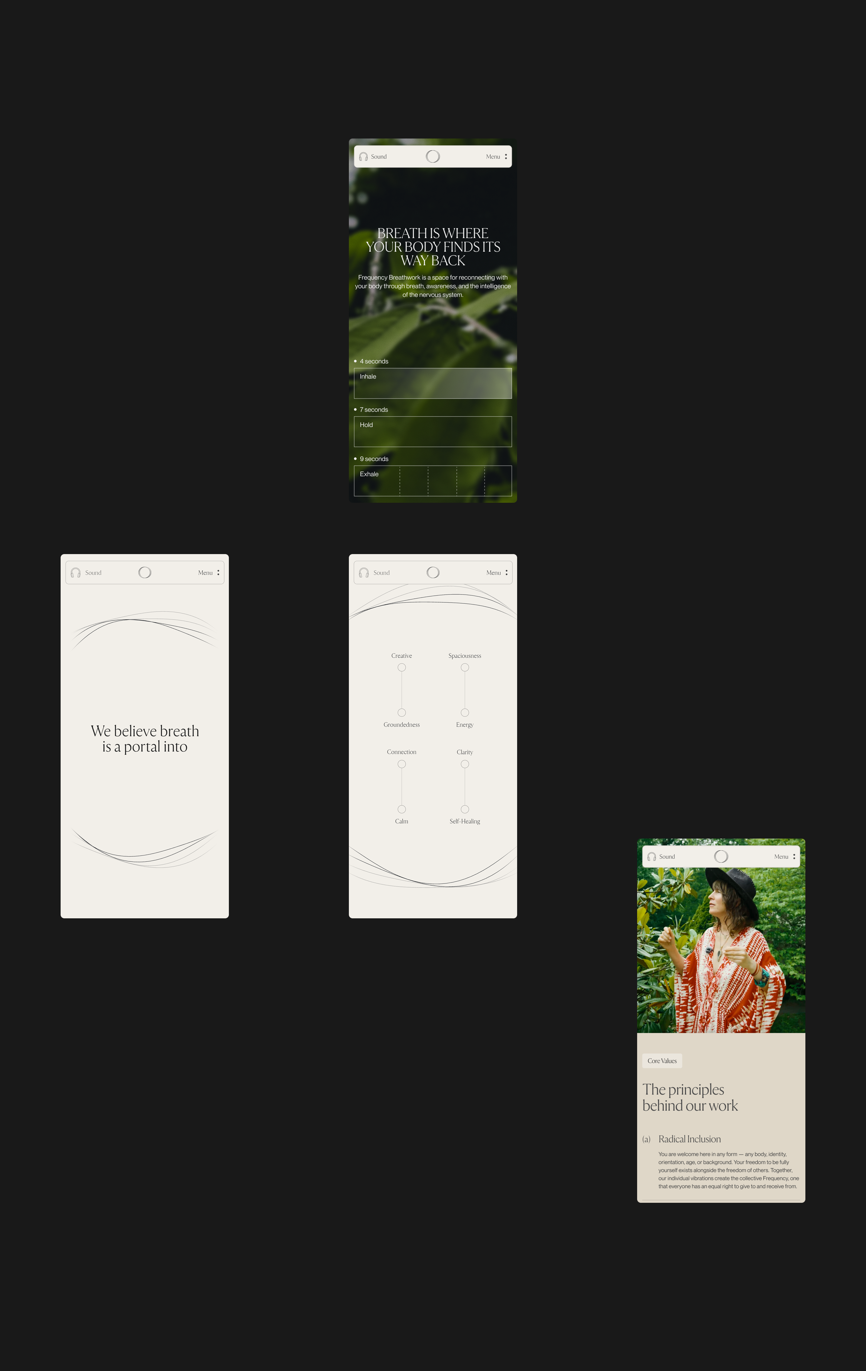 Frequency Breathwork — Изображение №8 — Интерфейсы, Анимация на Dprofile