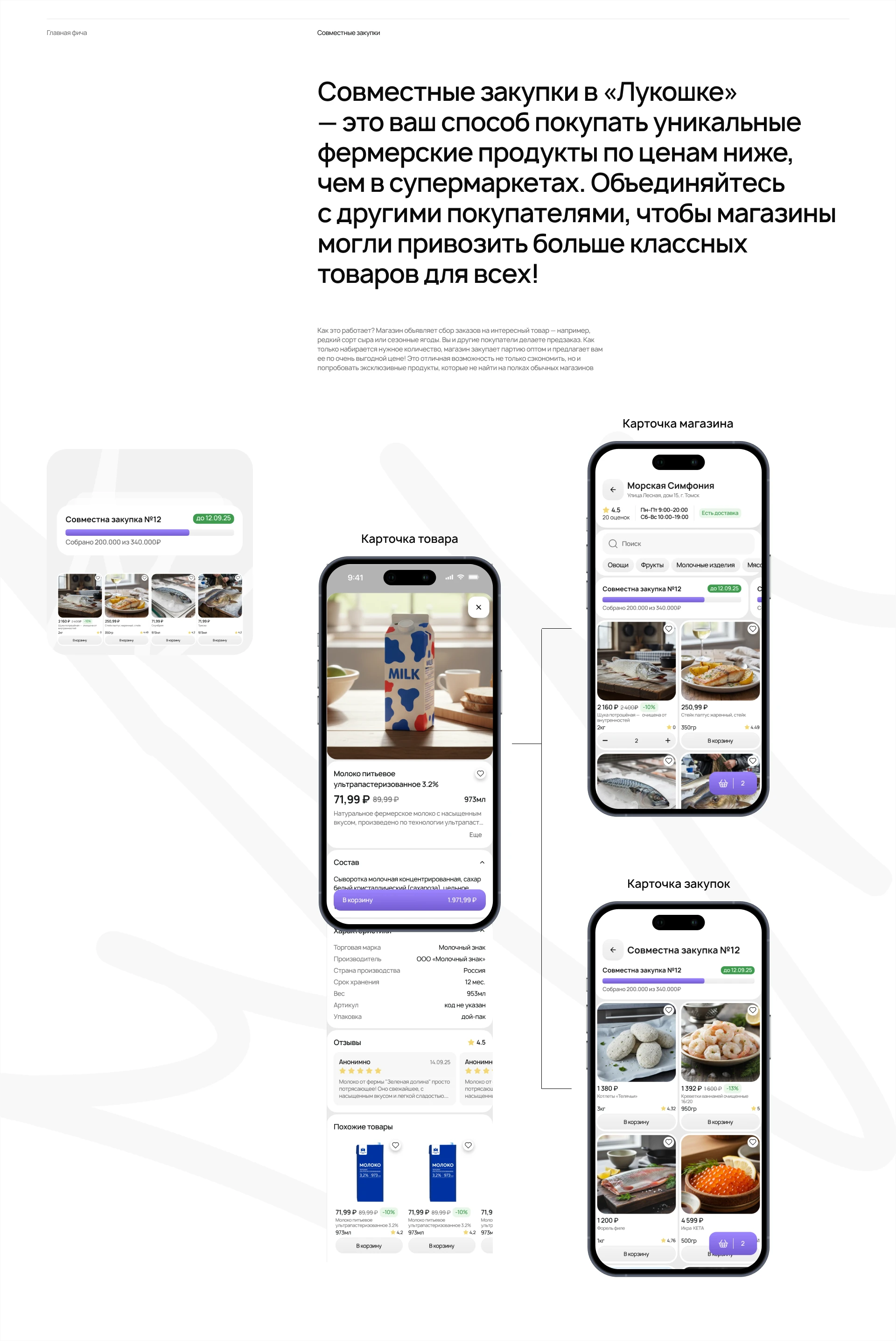 Лукошко маркетплейс фермерских продуктов mobile App — Изображение №13 — Интерфейсы, Брендинг на Dprofile