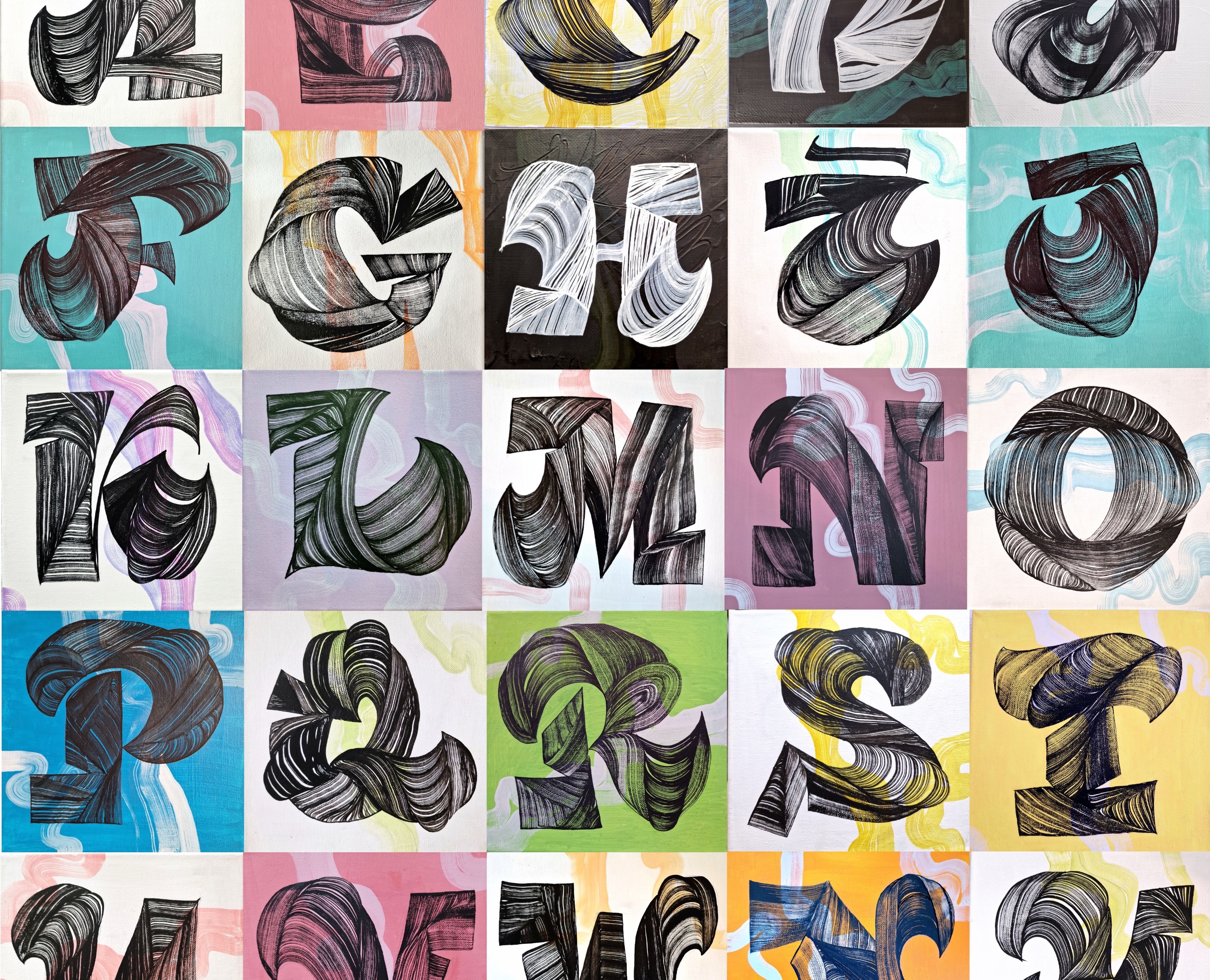 Каллиграфия на холстах на Dprofile