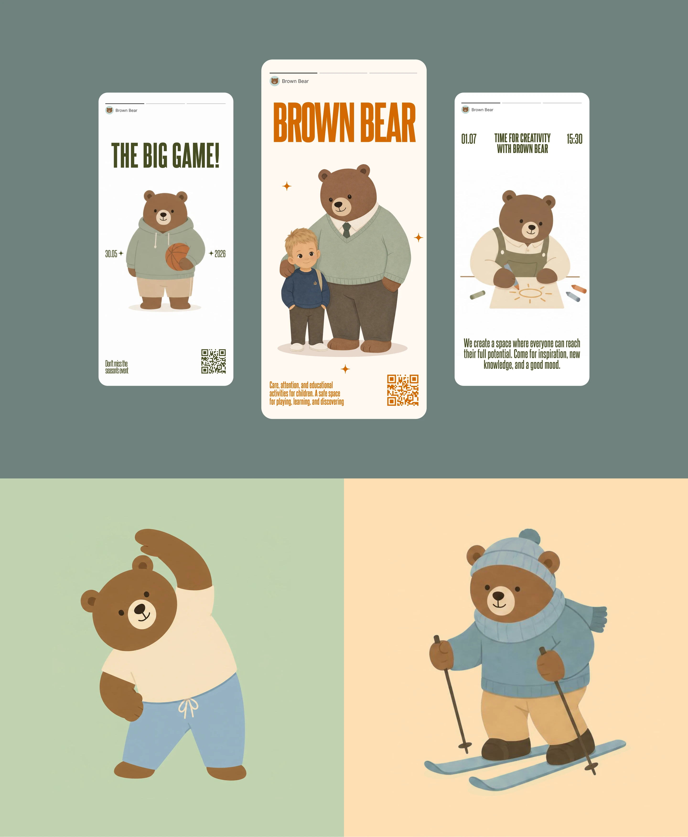 AI-Mascot: Brown Bear — Изображение №8 — Иллюстрация, Нейро на Dprofile