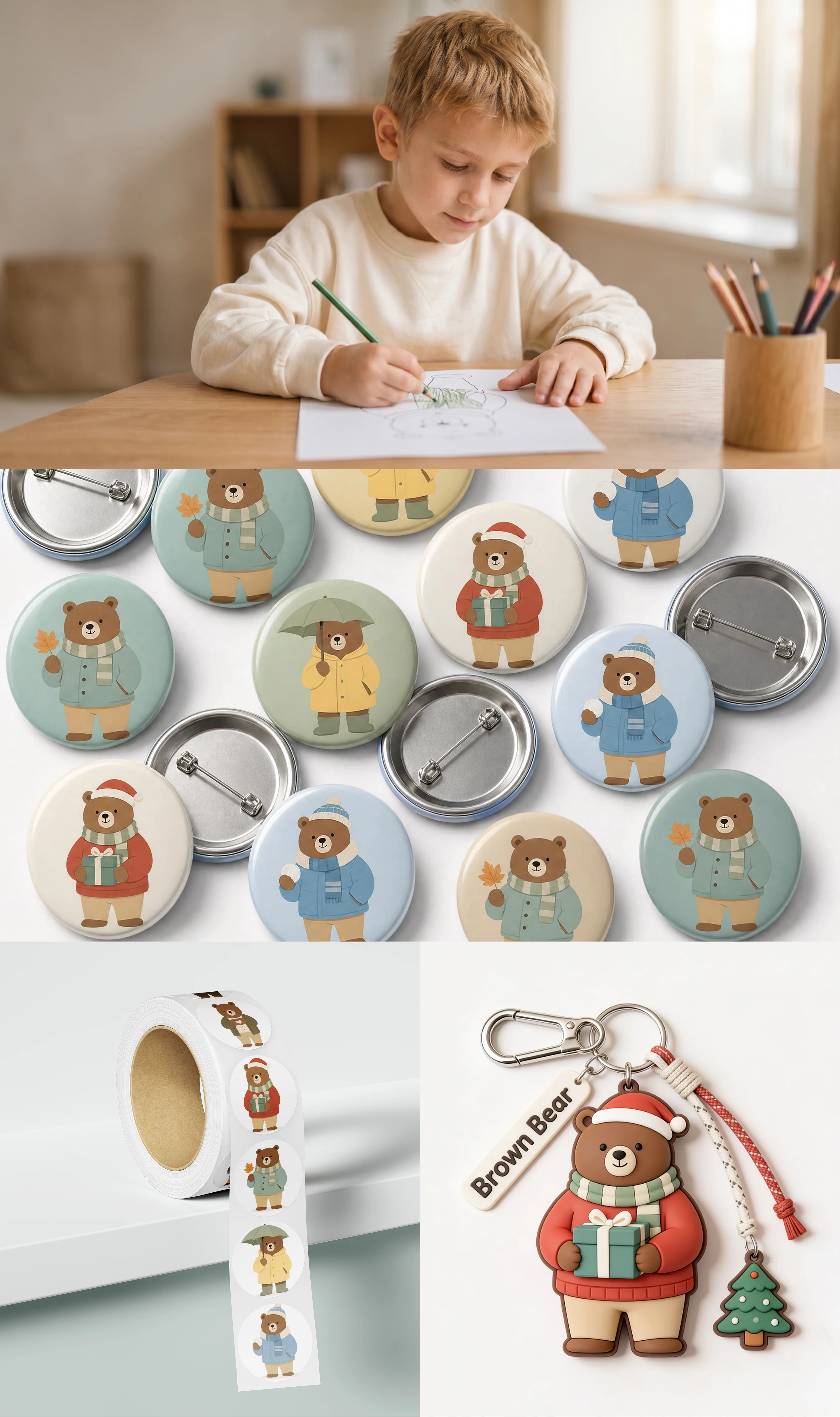 AI-Mascot: Brown Bear — Изображение №3 — Иллюстрация, Нейро на Dprofile