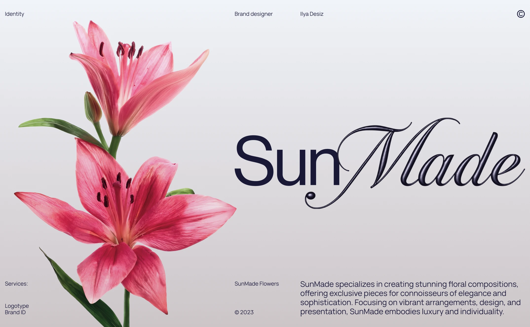 SunMade Flowers - brand identity of flower studio — Изображение №1 — Брендинг на Dprofile