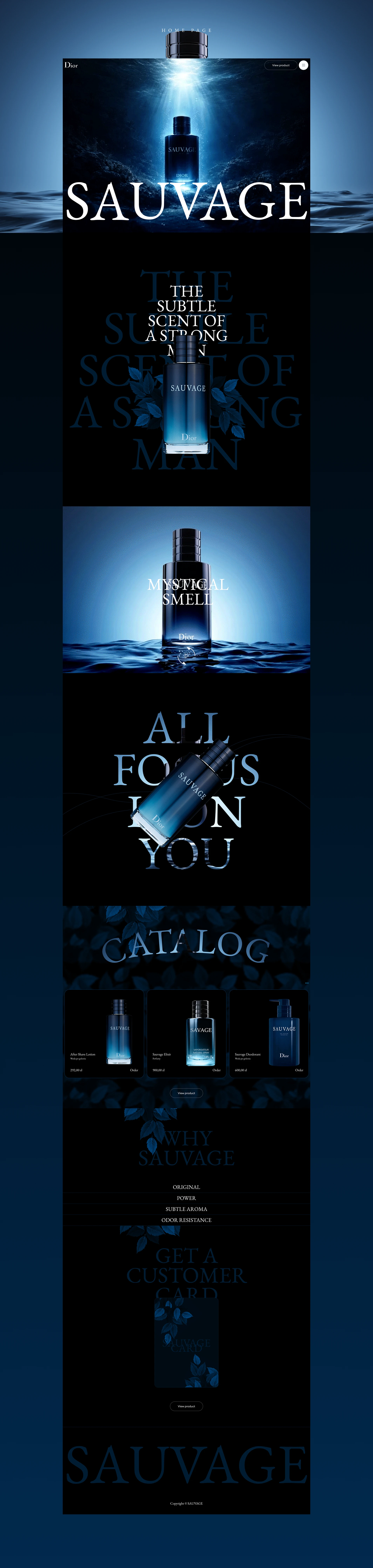 Dior Sauvage (Concept) — Изображение №8 — Интерфейсы на Dprofile