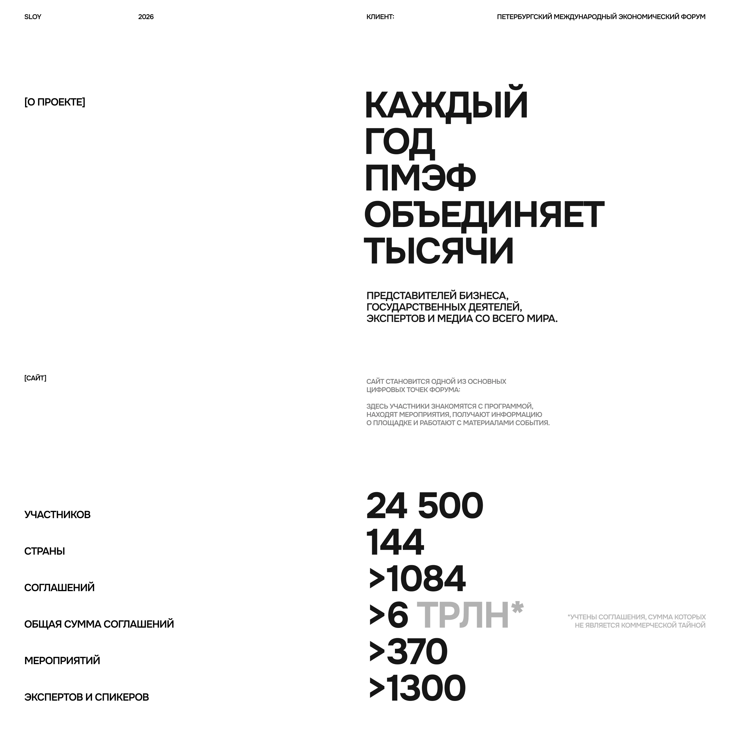 ПМЭФ | Редизайн сайта — Изображение №2 — Интерфейсы, Анимация на Dprofile