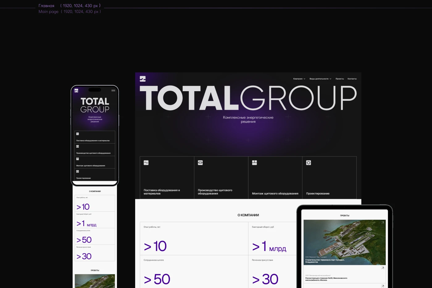 Фирм.стиль и сайт для TOTALGROUP  Фирм.стиль и сайт для TOTALGROUP — Изображение №12 — Интерфейсы, Брендинг на Dprofile