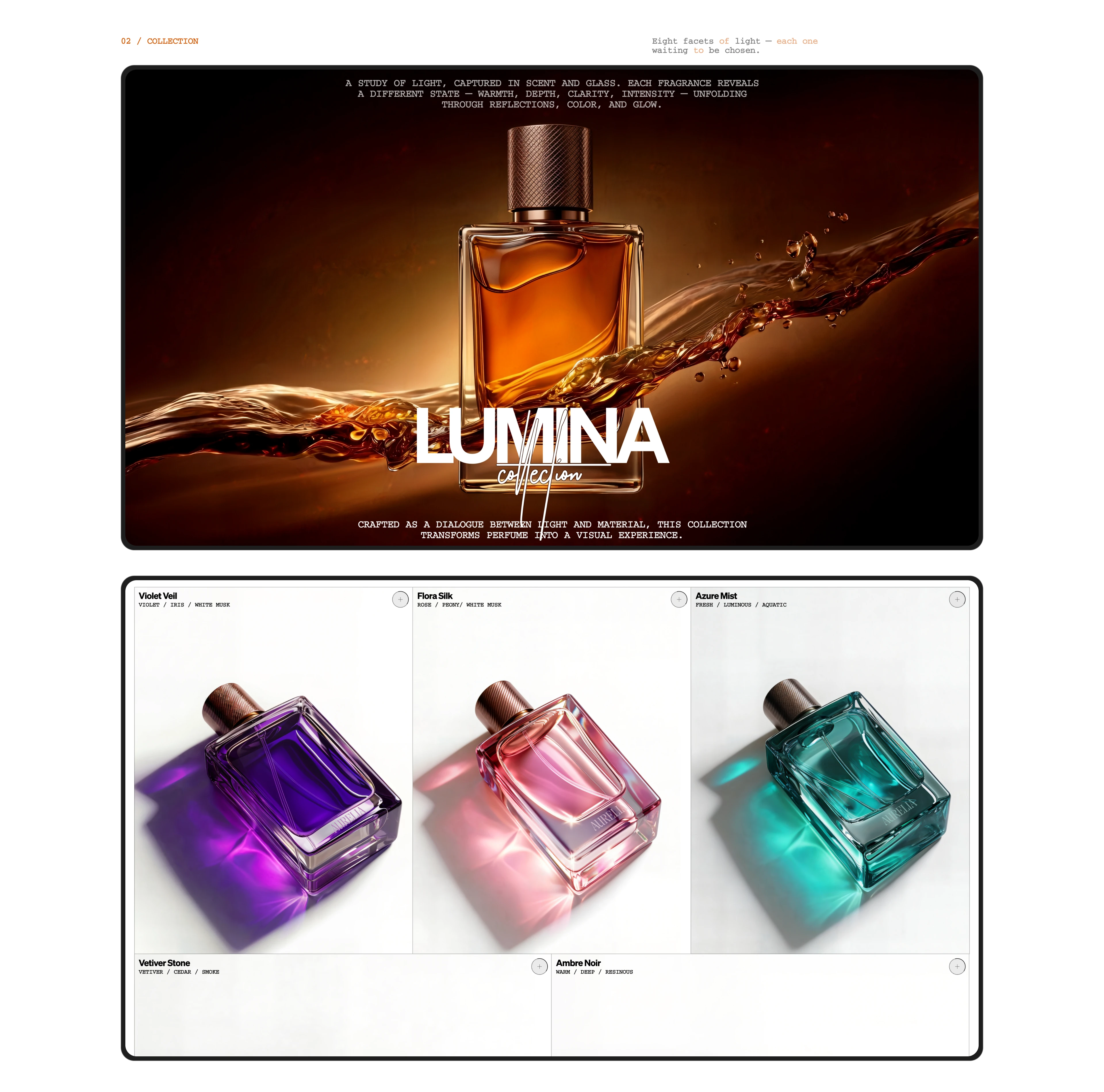 Aurelia Fragrance — Branding & Web Design — Изображение №8 — Интерфейсы, Брендинг на Dprofile