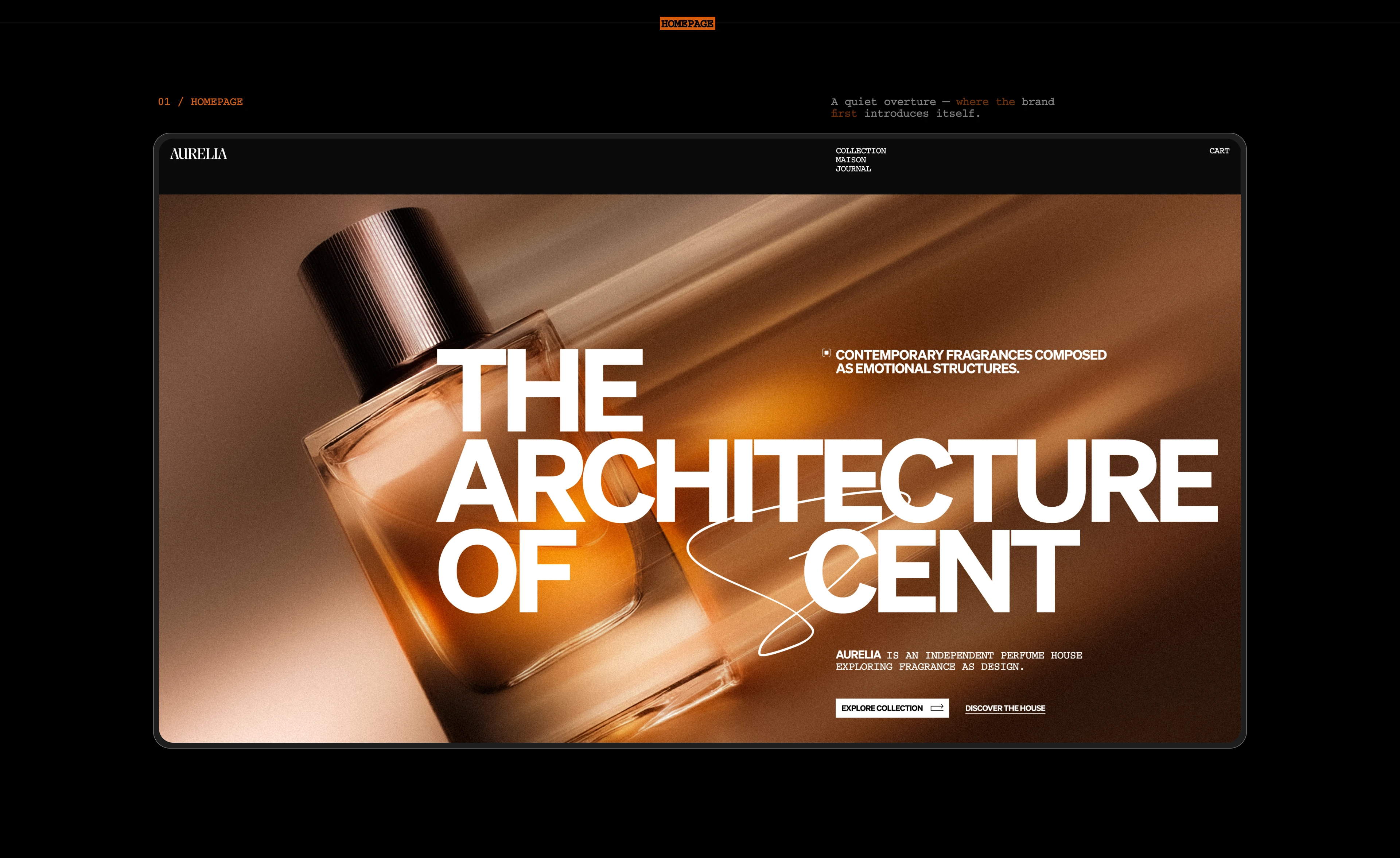 Aurelia Fragrance — Branding & Web Design — Изображение №3 — Интерфейсы, Брендинг на Dprofile