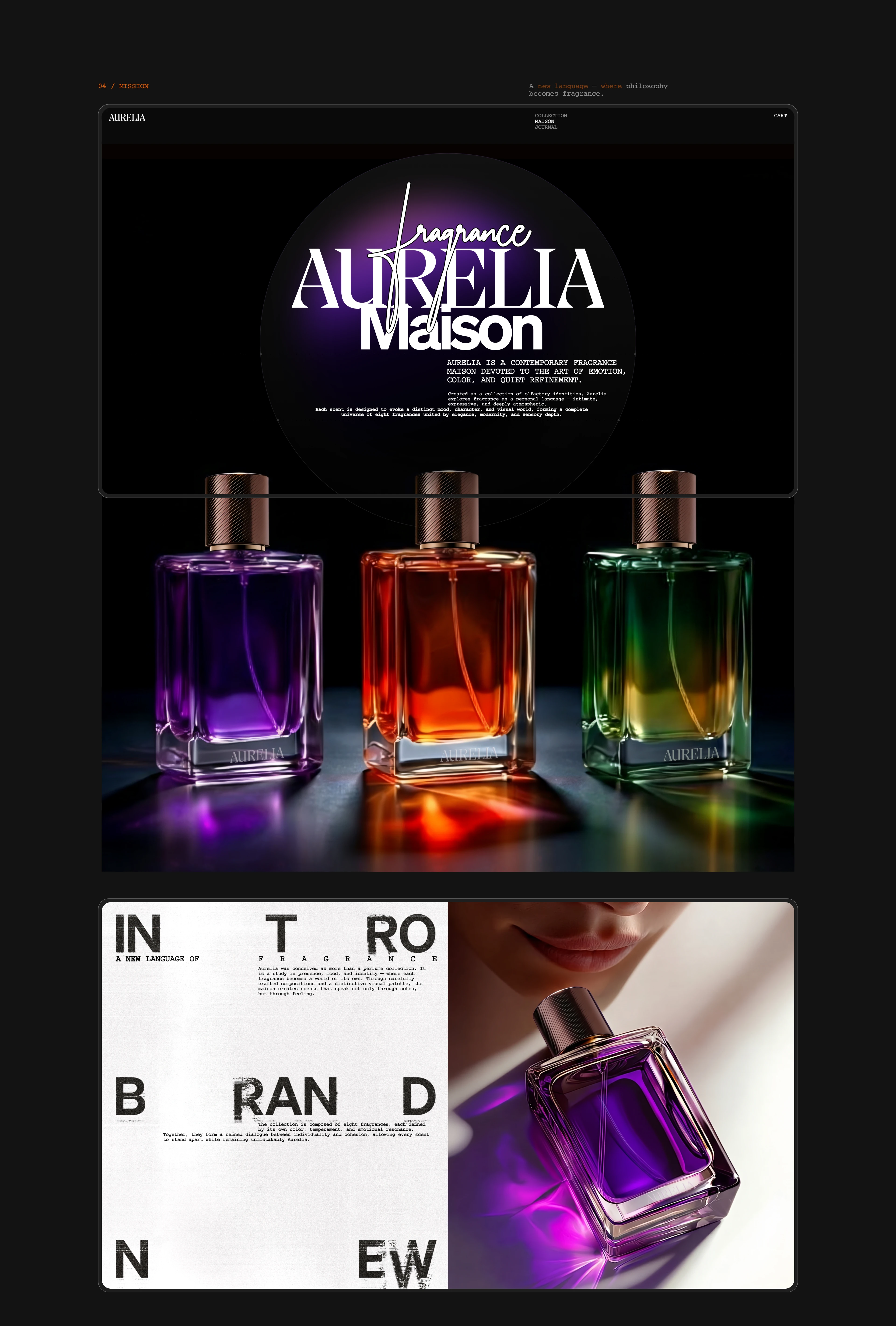 Aurelia Fragrance — Branding & Web Design — Изображение №15 — Интерфейсы, Брендинг на Dprofile