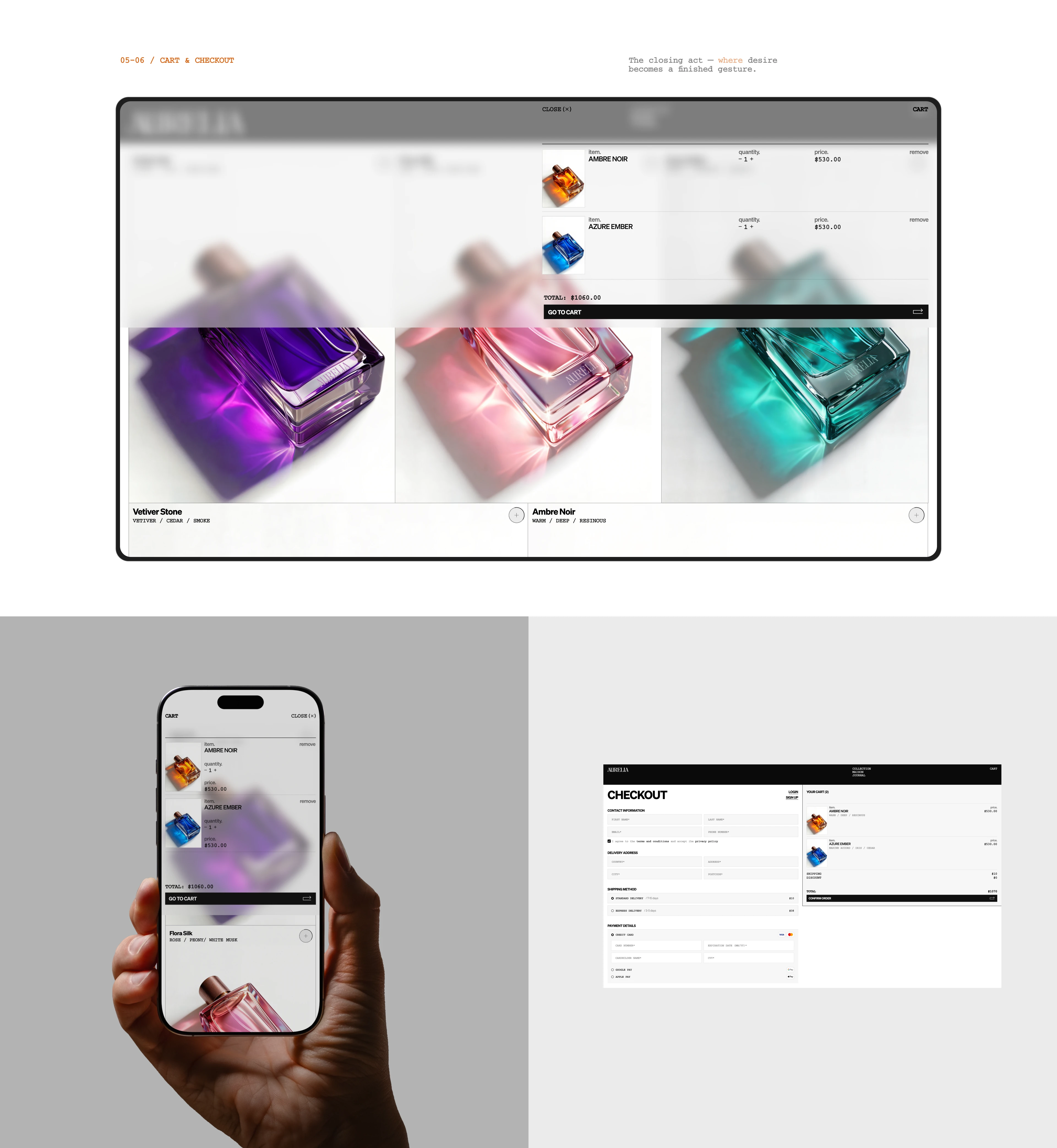 Aurelia Fragrance — Branding & Web Design — Изображение №21 — Интерфейсы, Брендинг на Dprofile