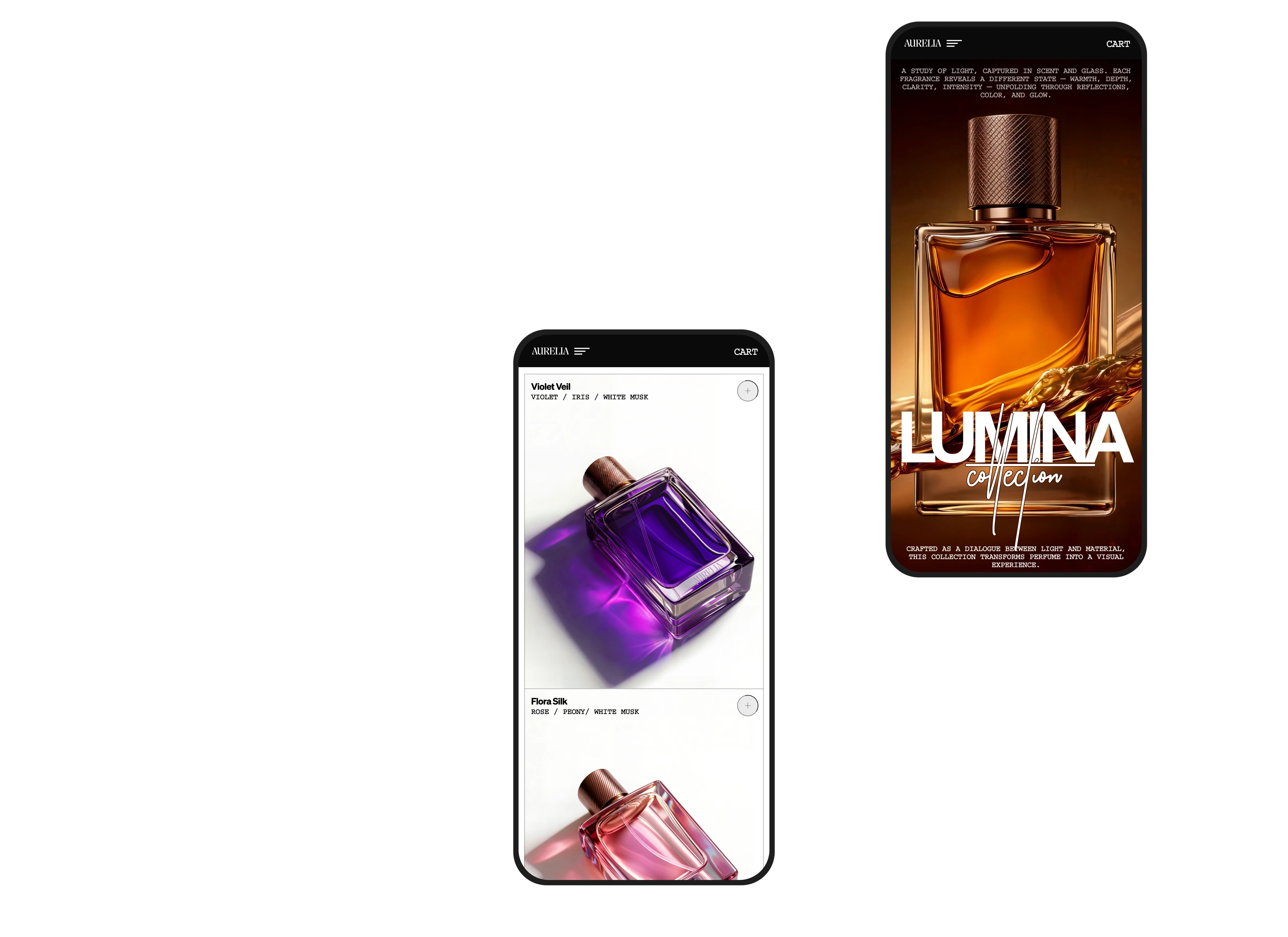 Aurelia Fragrance — Branding & Web Design — Изображение №9 — Интерфейсы, Брендинг на Dprofile