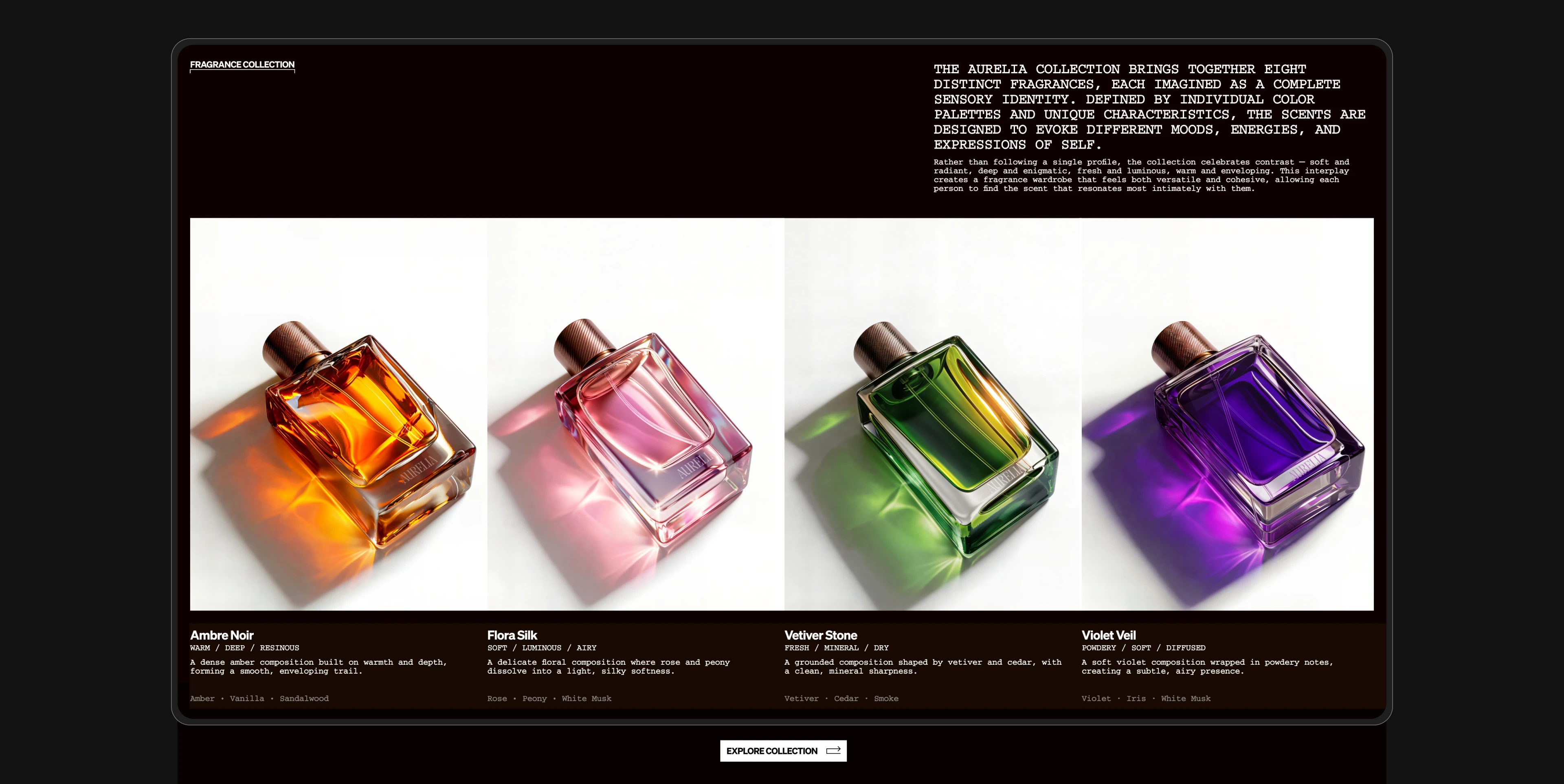 Aurelia Fragrance — Branding & Web Design — Изображение №18 — Интерфейсы, Брендинг на Dprofile