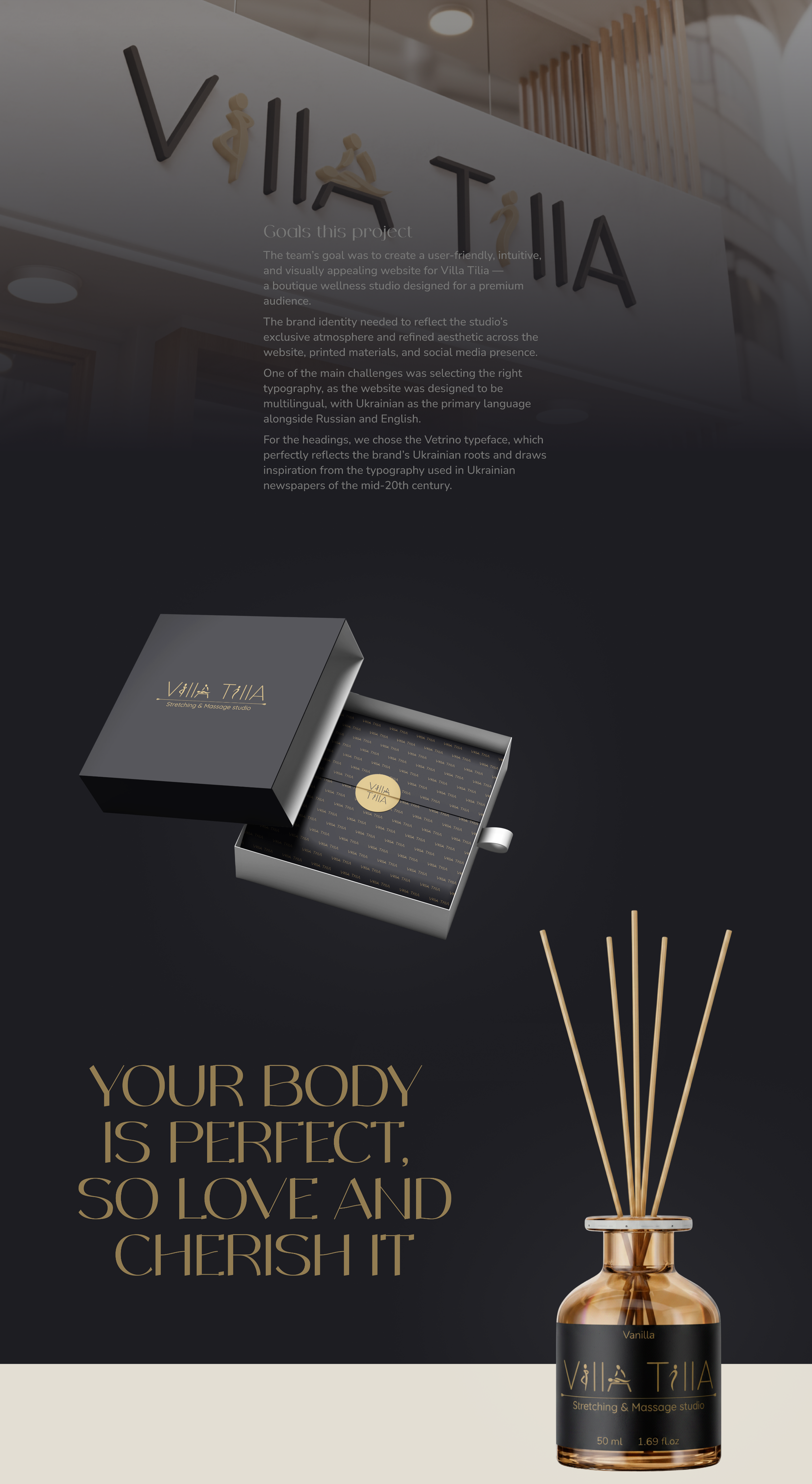Villa Tilla | Luxury boutique wellness studio — Изображение №4 — Интерфейсы, Брендинг на Dprofile