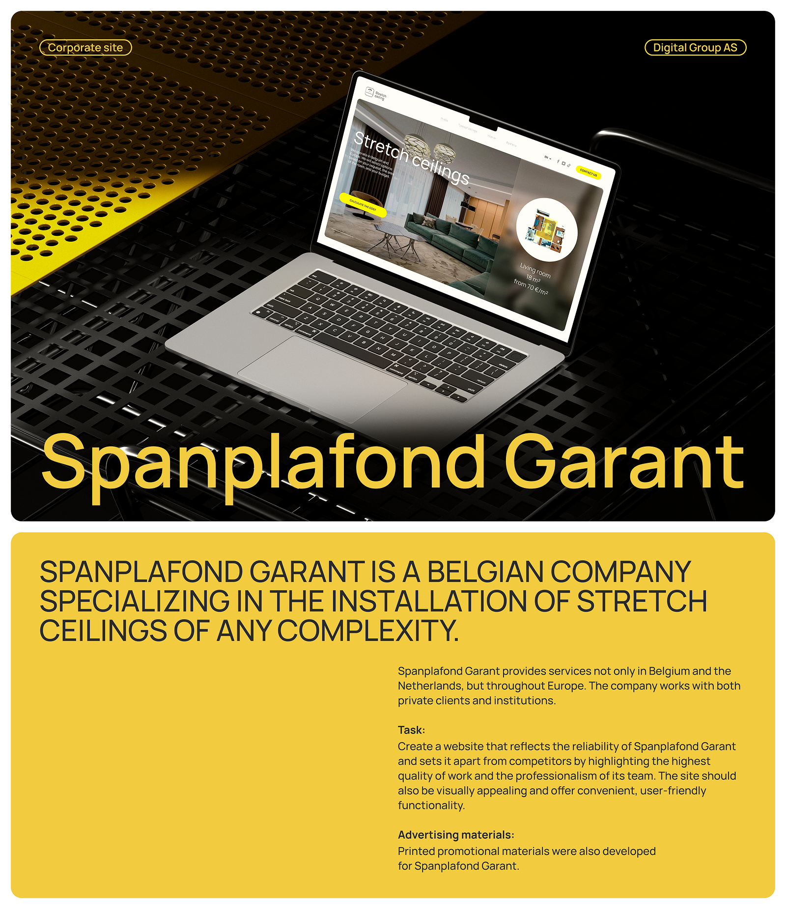 Spanplafond Garant | Корпоративный сайт — Изображение №1 — Интерфейсы, Графика на Dprofile