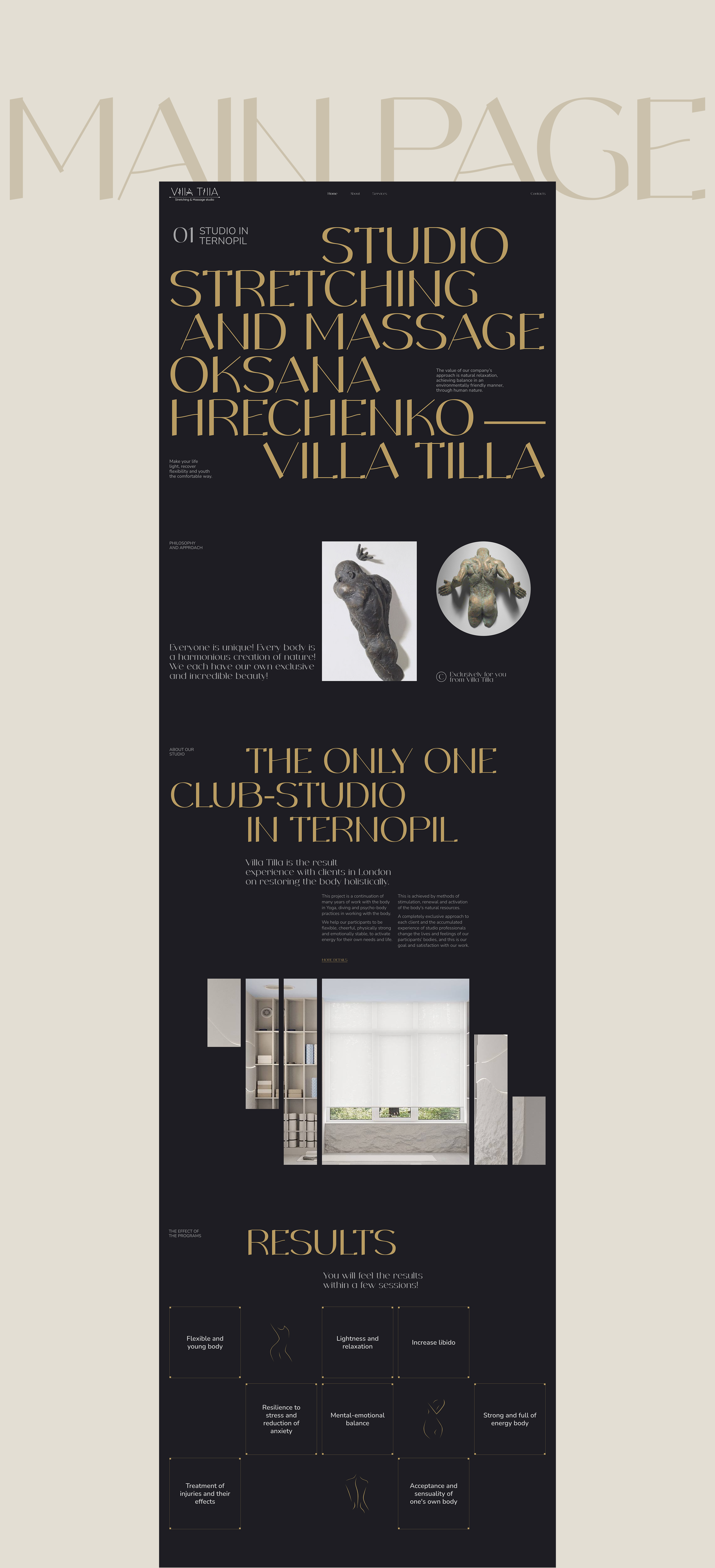 Villa Tilla | Luxury boutique wellness studio — Изображение №5 — Интерфейсы, Брендинг на Dprofile