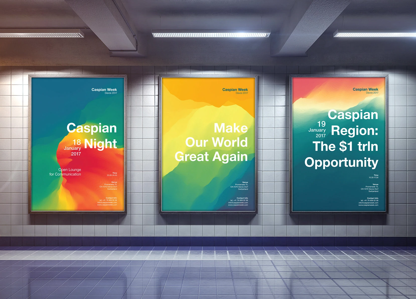 Caspian Week in Davos — Изображение №6 — Брендинг, Графика на Dprofile