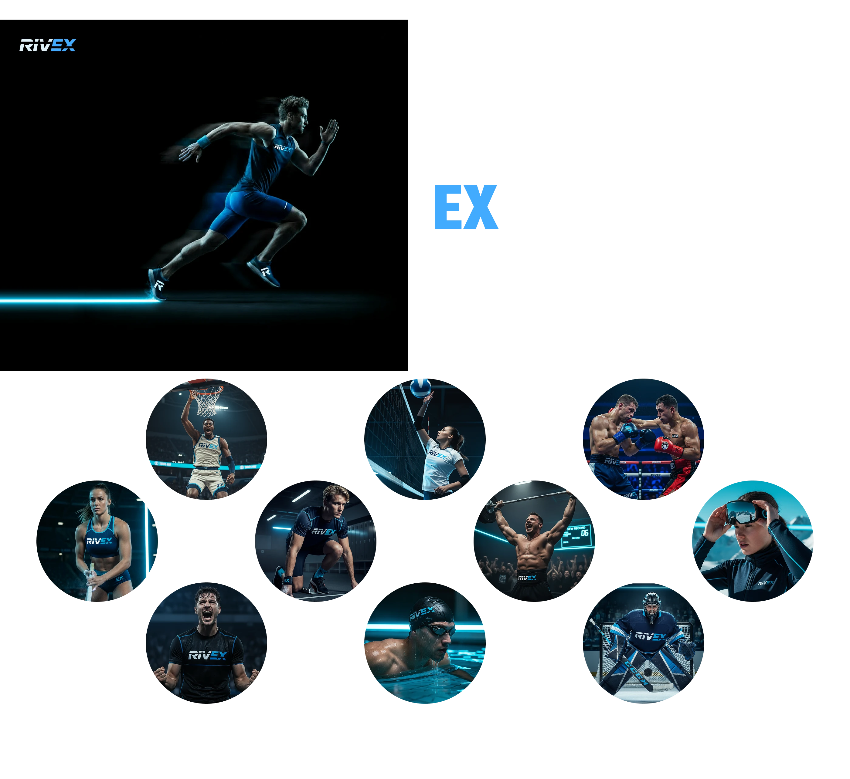 Key Visuals для спортивного бренда RIVEX — Изображение №9 — Графика, Маркетинг на Dprofile