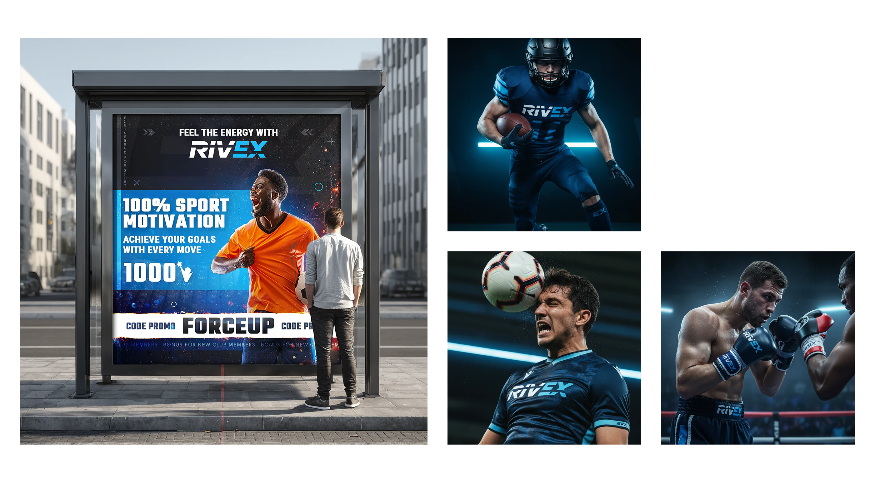 Key Visuals для спортивного бренда RIVEX — Изображение №5 — Графика, Маркетинг на Dprofile