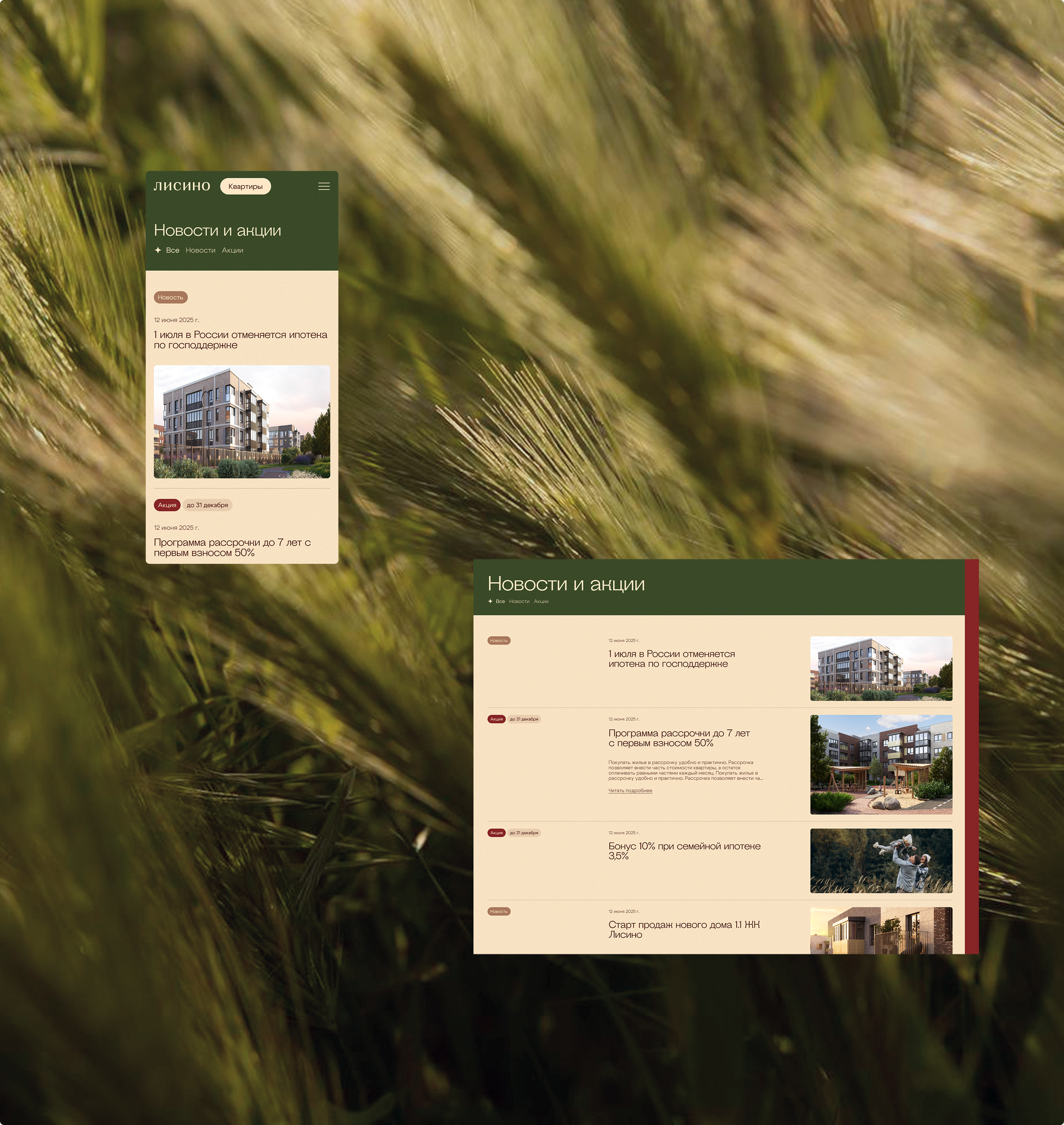 Лисино | сайт жилого комплекса — Изображение №11 — Интерфейсы на Dprofile