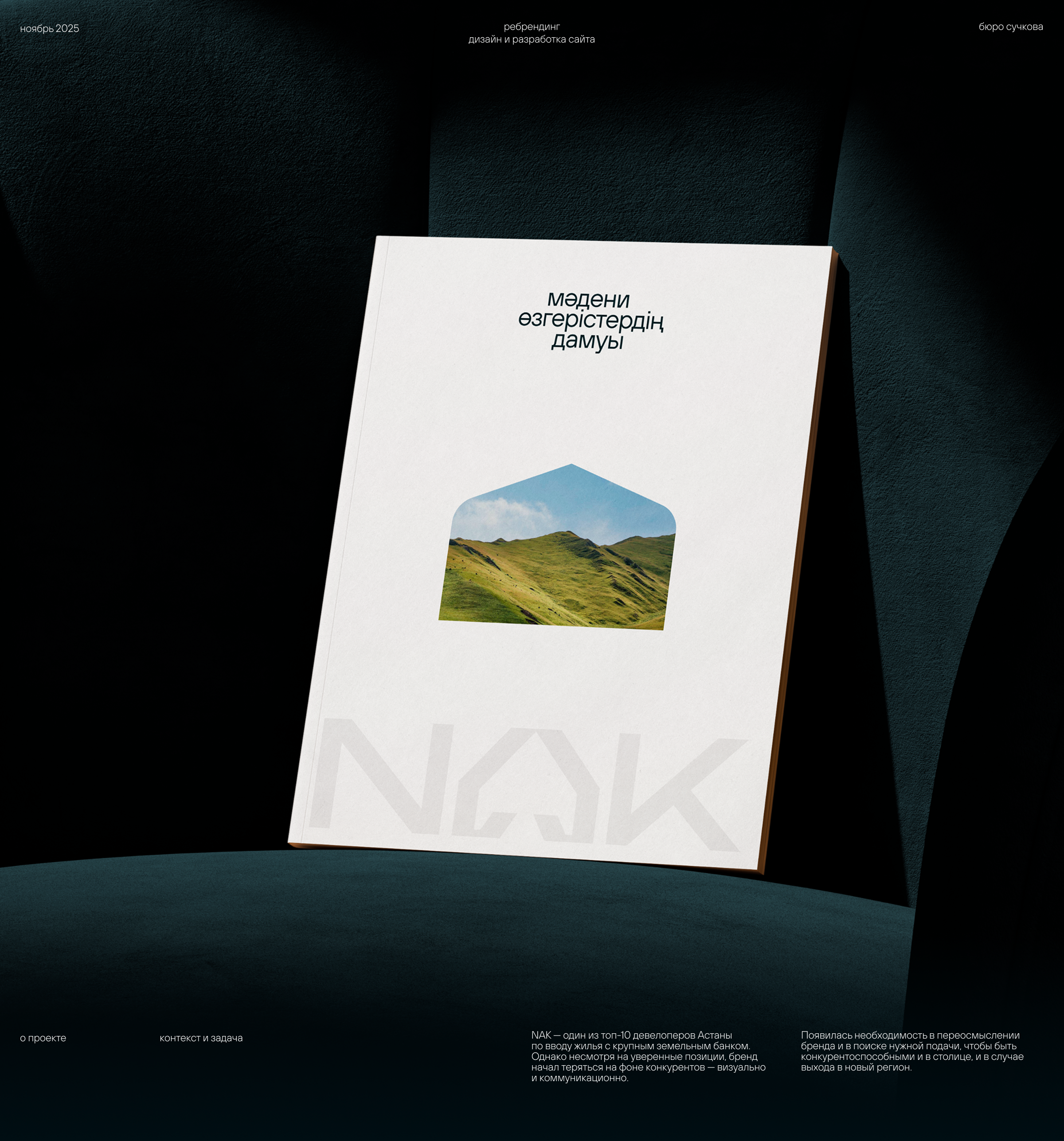 NAK | брендинг и сайт девелопера из Казахстана — Изображение №1 — Интерфейсы, Брендинг на Dprofile