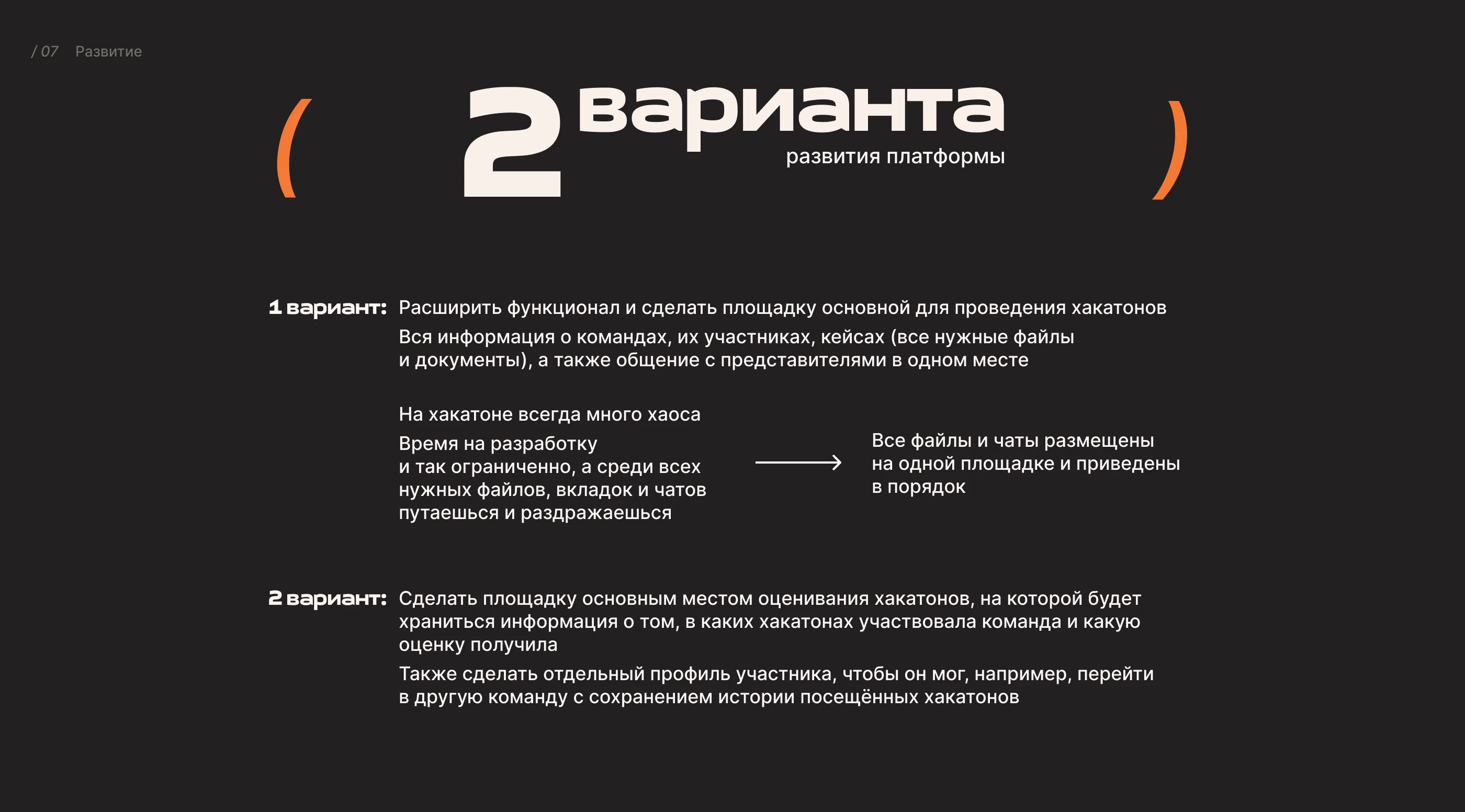 Площадка для команд хакатона | Кейс Вебпрактик — Изображение №8 — Интерфейсы на Dprofile
