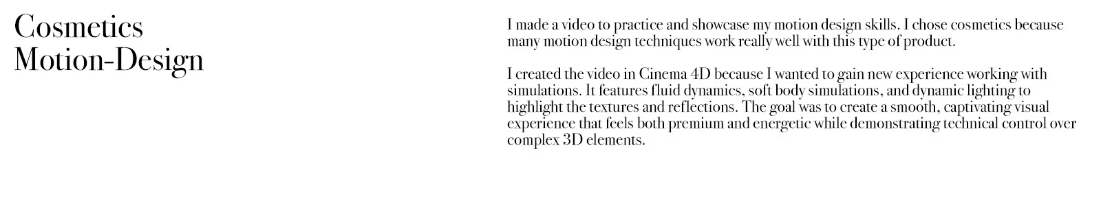 Моушен Дизайн для Косметического бренда — Изображение №1 — 3D, Анимация на Dprofile