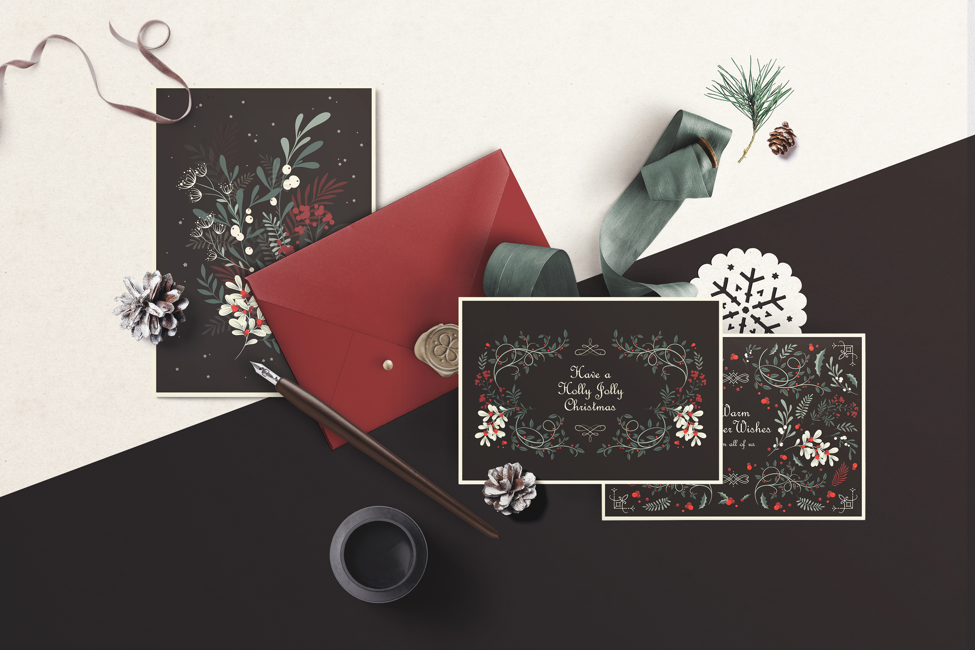 Winter Foliage // Коллекция зимнего клипарта — Изображение №6 — Иллюстрация, Графика на Dprofile